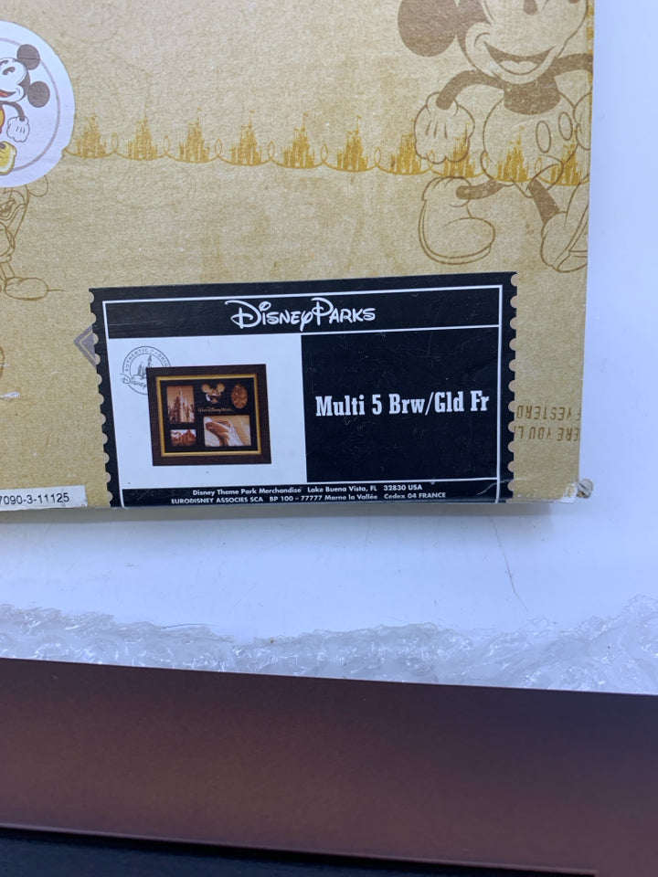 NIB BROWN FRAME W/ 5 PHOTO SLOTS.