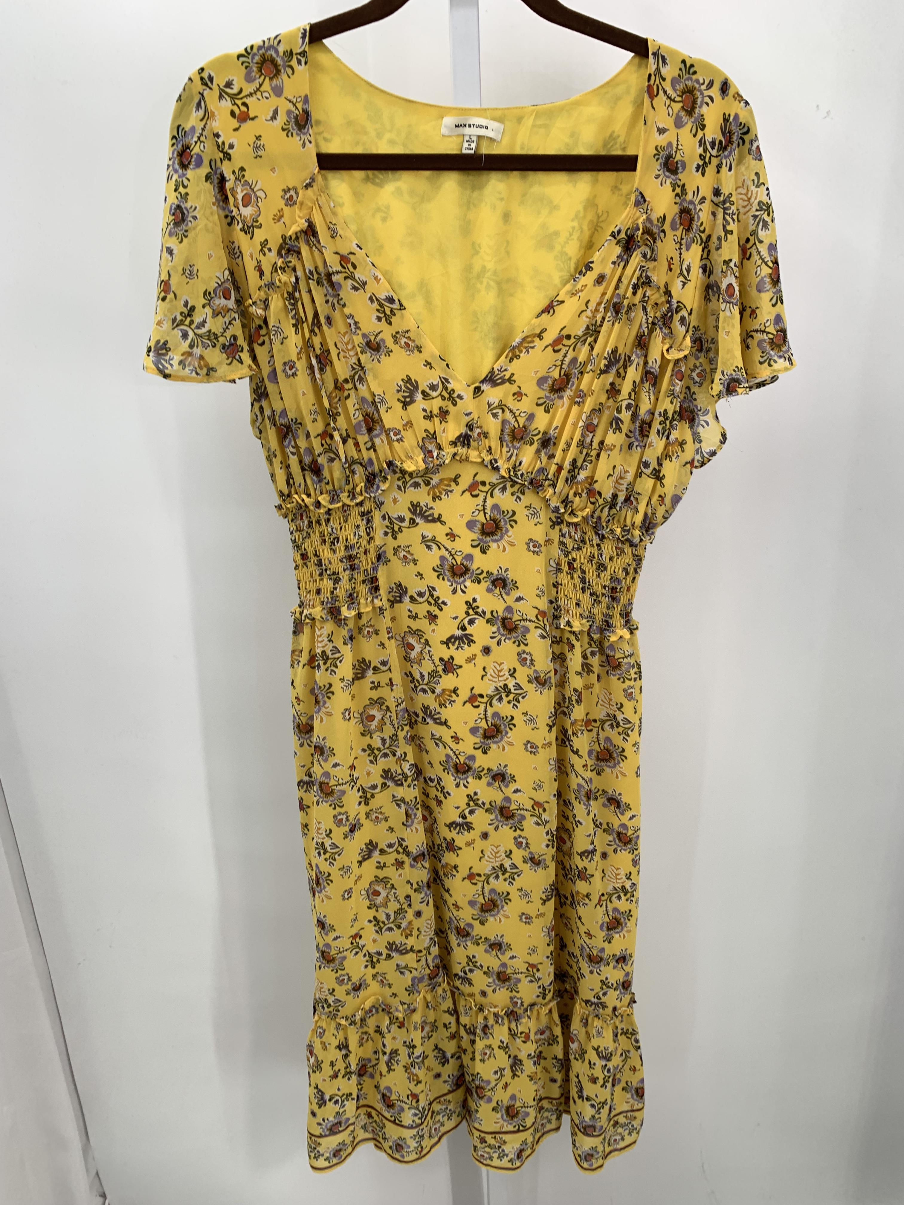 Max Studio Size Large Misses Short Sleeve Dress