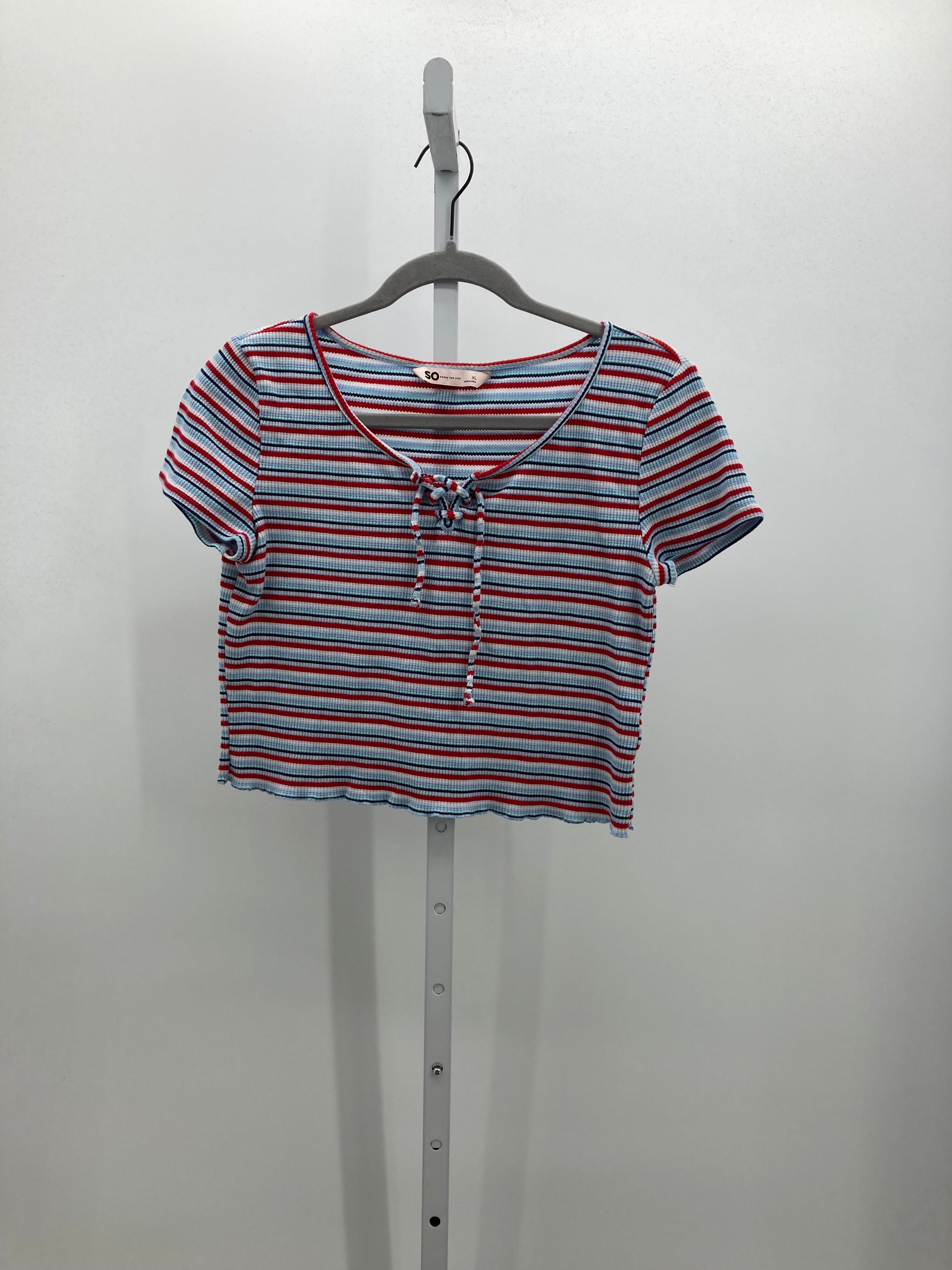 SO Size Extra Large Juniors Short Sleeve Shirt