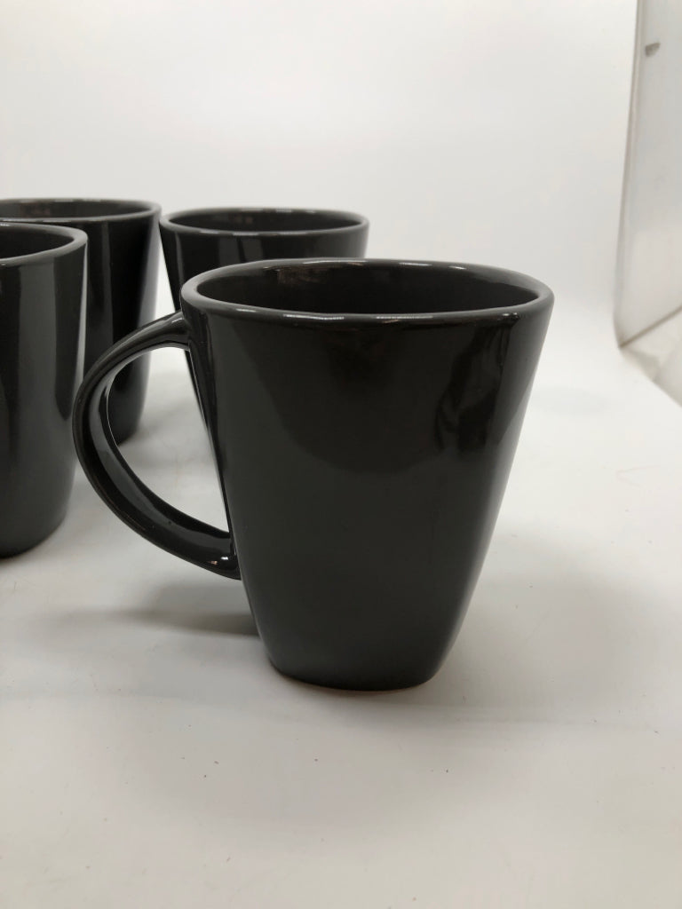 6 GRAY GIBSON HOME MUGS.