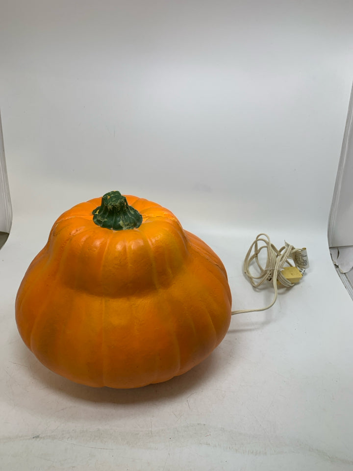 WIDE JACKO LANTERN LIGHT UP PUMPKIN.