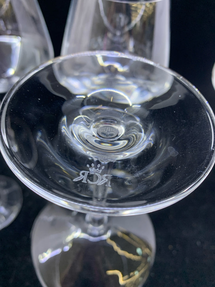 4 LARGE RCR WINE GLASSES.
