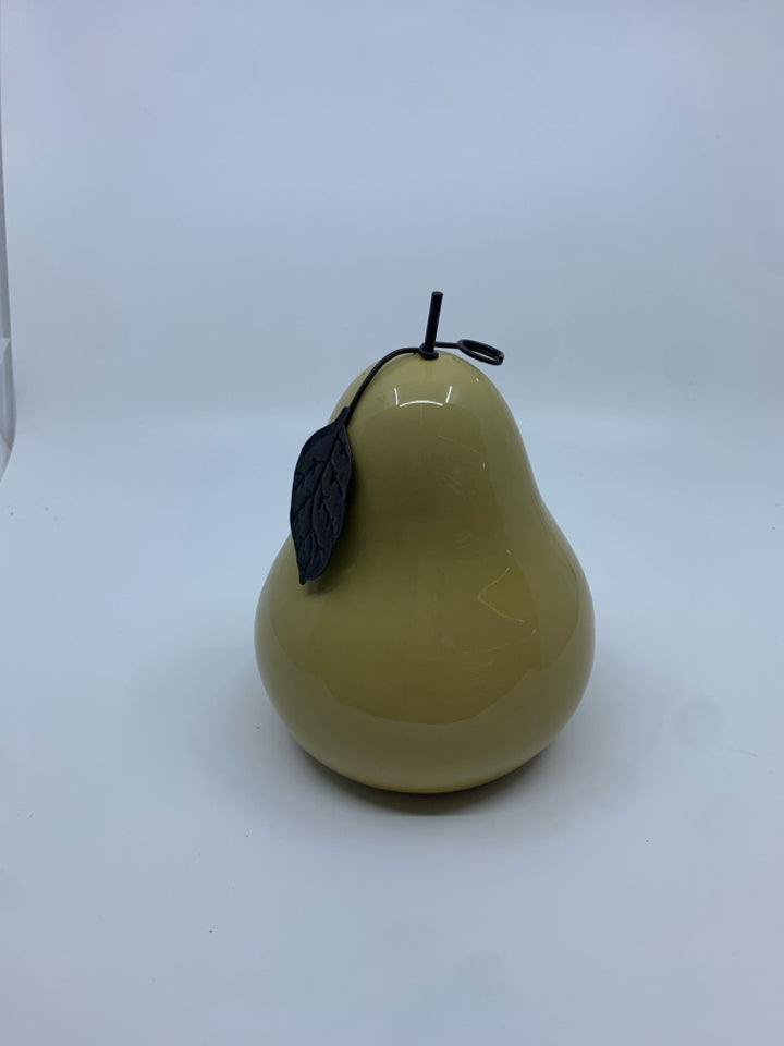 TAN CERAMIC PEAR.