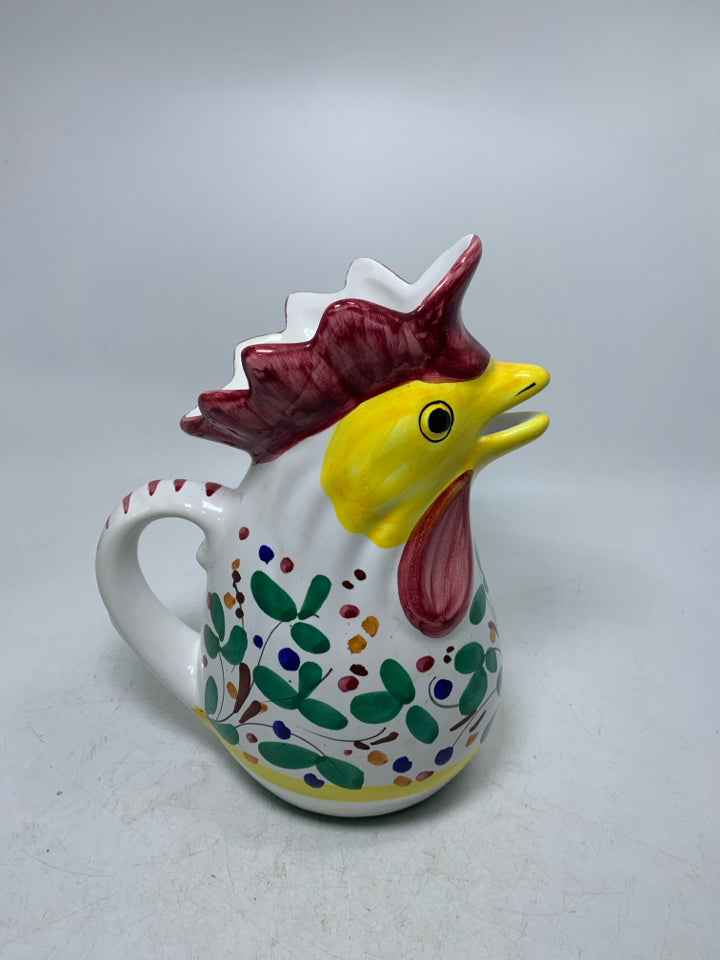 VTG HAND PAINTED ROOSTER MADE IN ITALY.