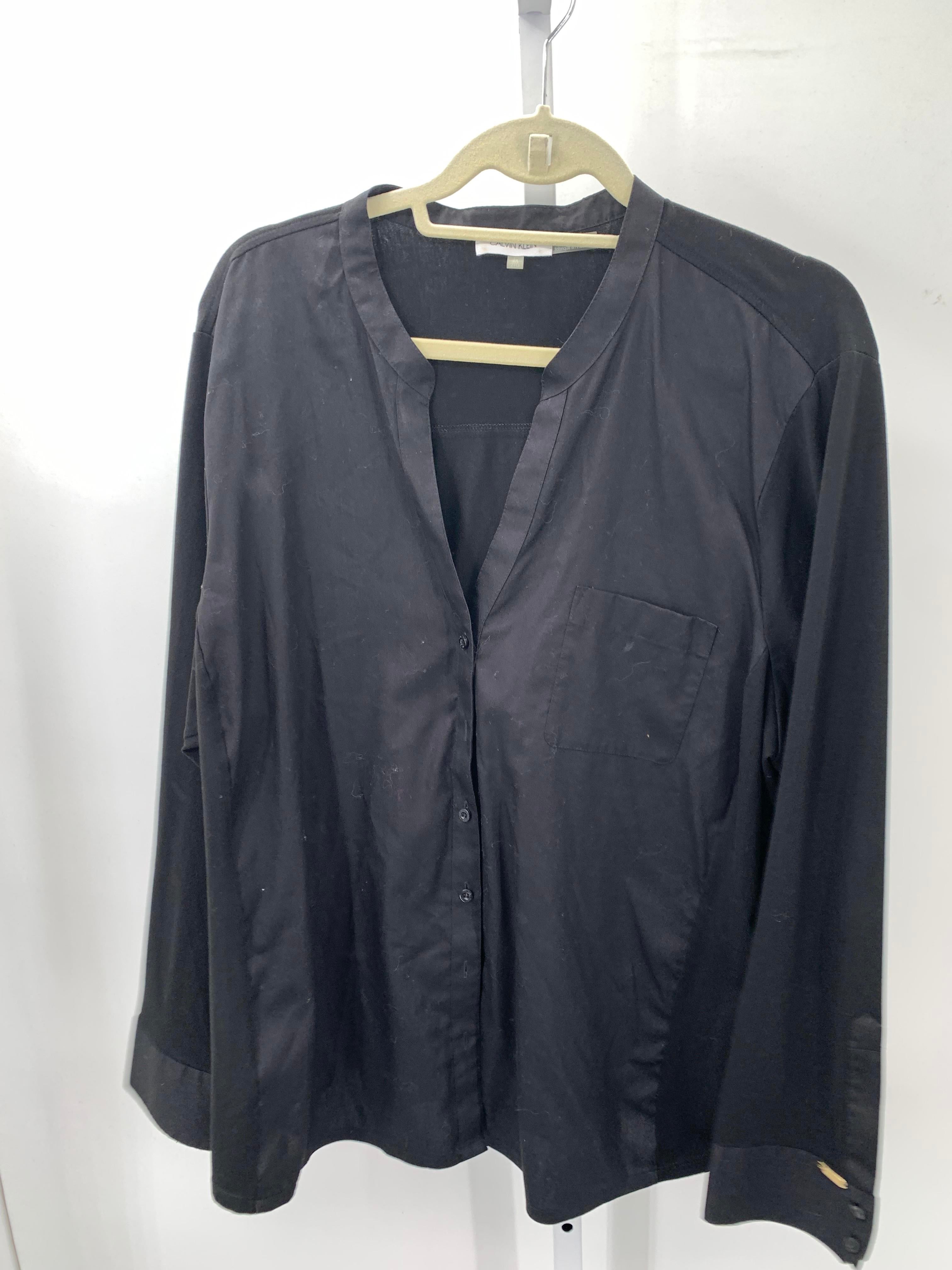 Calvin Klein Size 2X Womens Long Sleeve Shirt