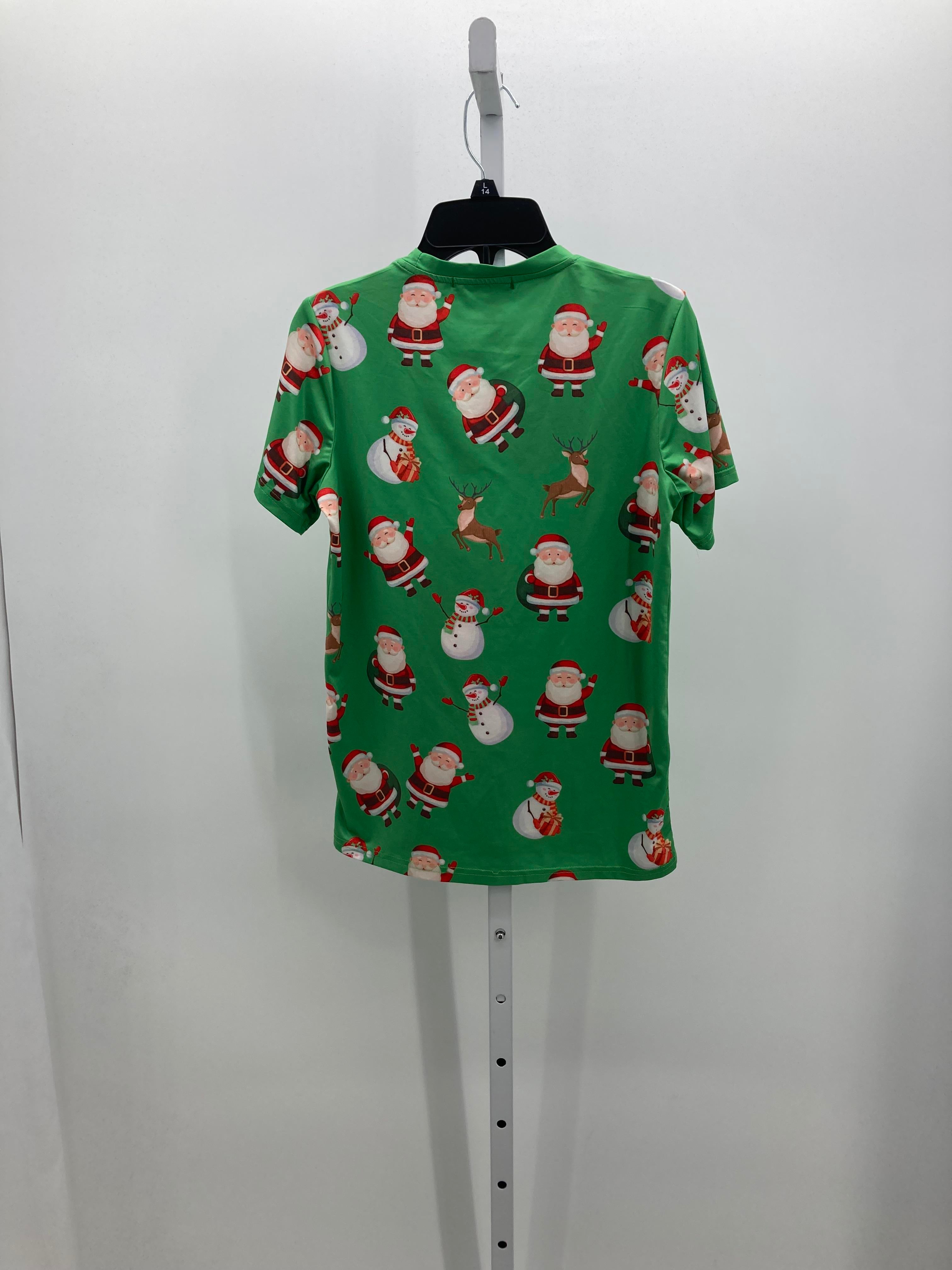 SHORT SLV SHIRT SANTA STOCKING.