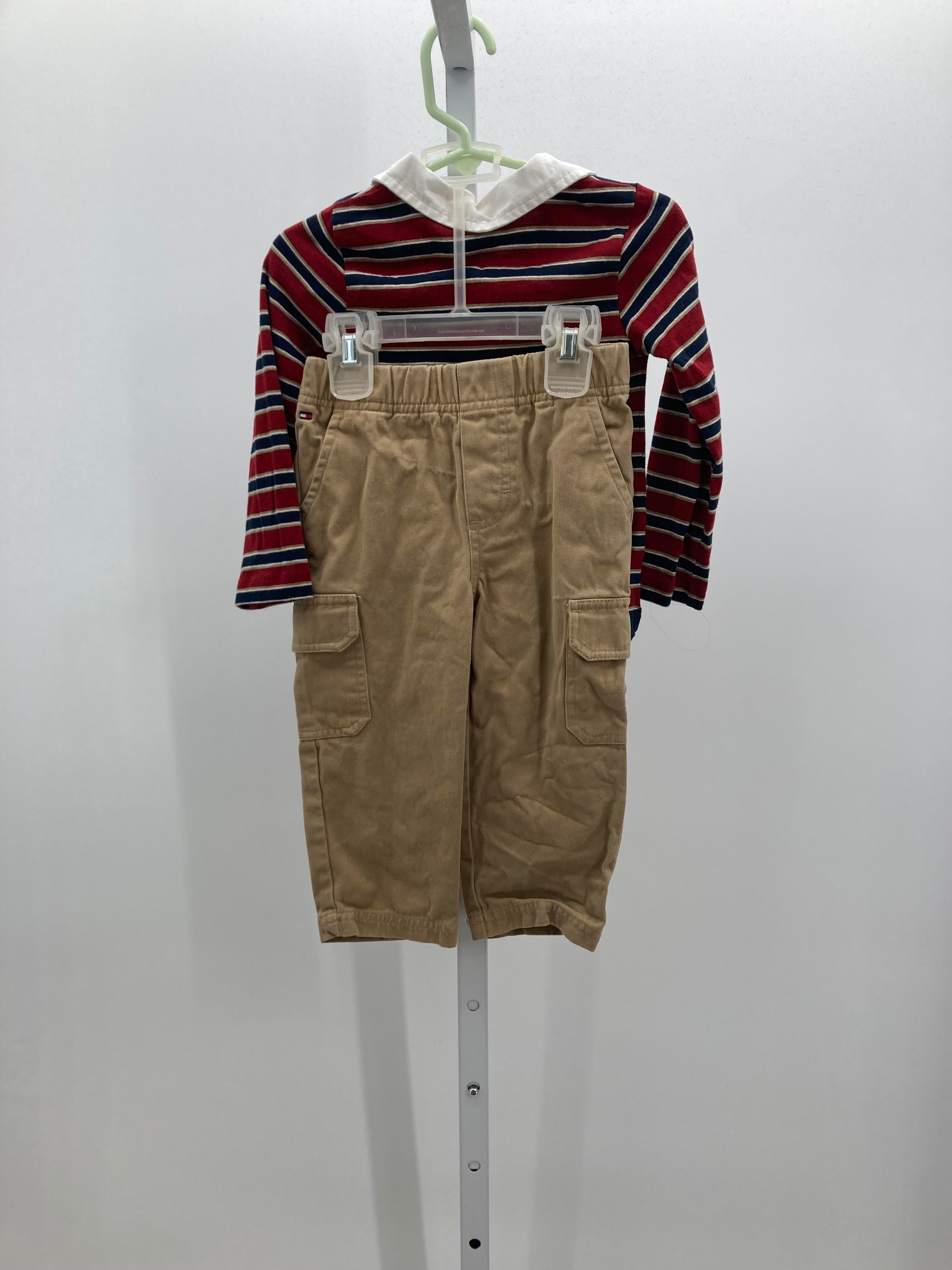STRIPES POLO BROWN PANTS