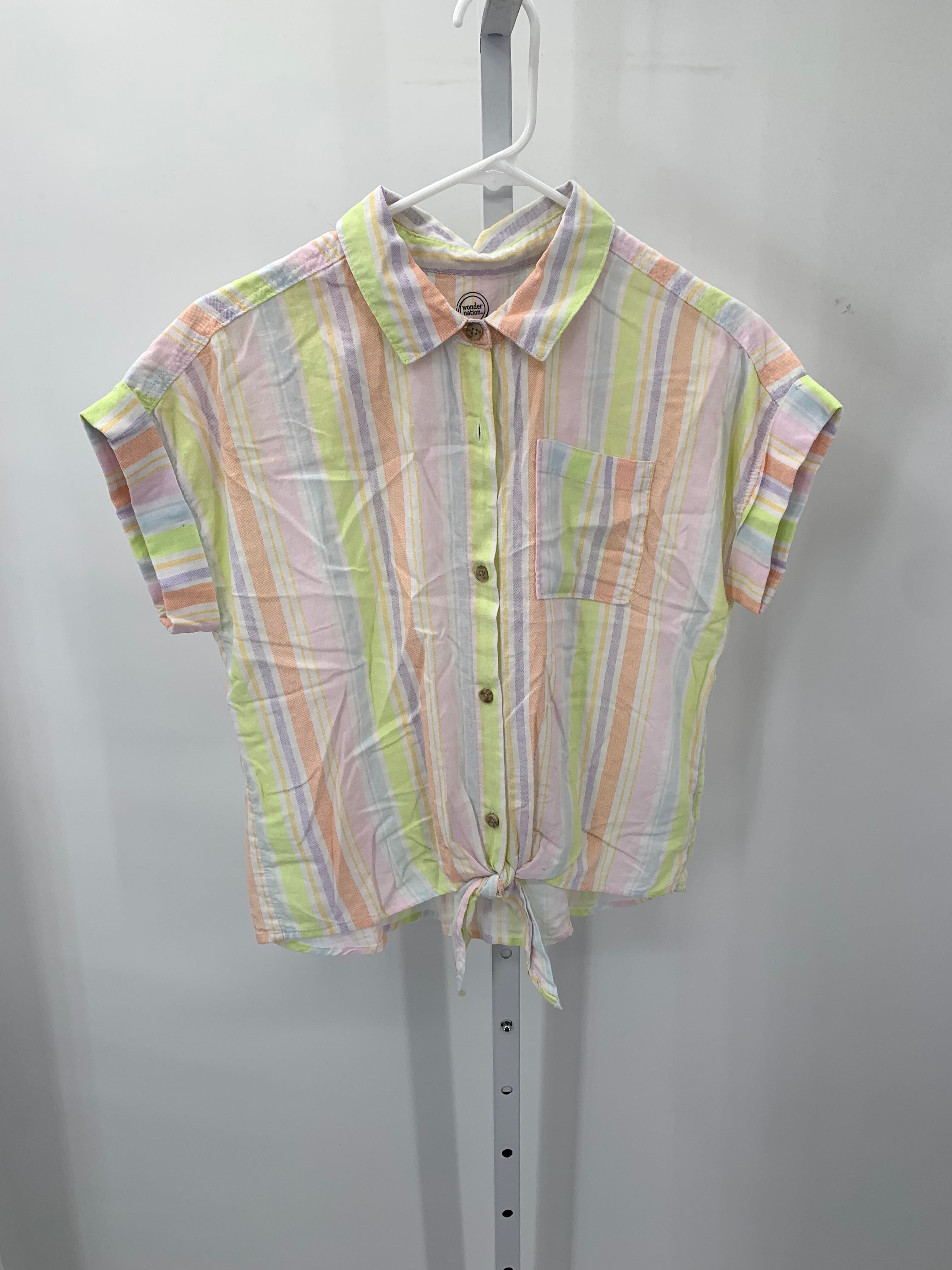 Wonder Nation Size 10-12 Girls Short Sleeve Shirt