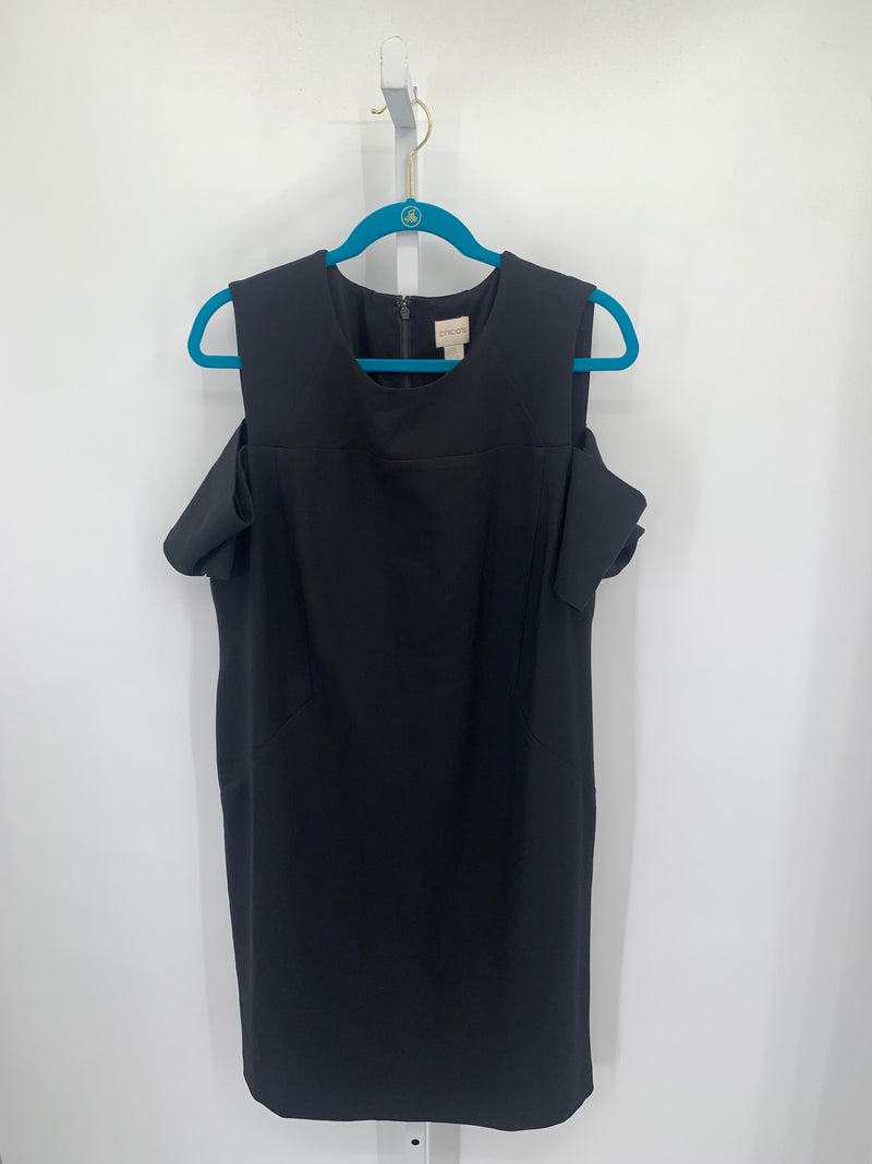 Chico's Size Large Misses Short Sleeve Dress