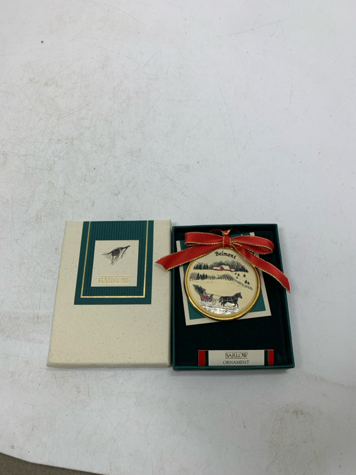 BARLOW BELMONT ORNAMENT IN BOX.