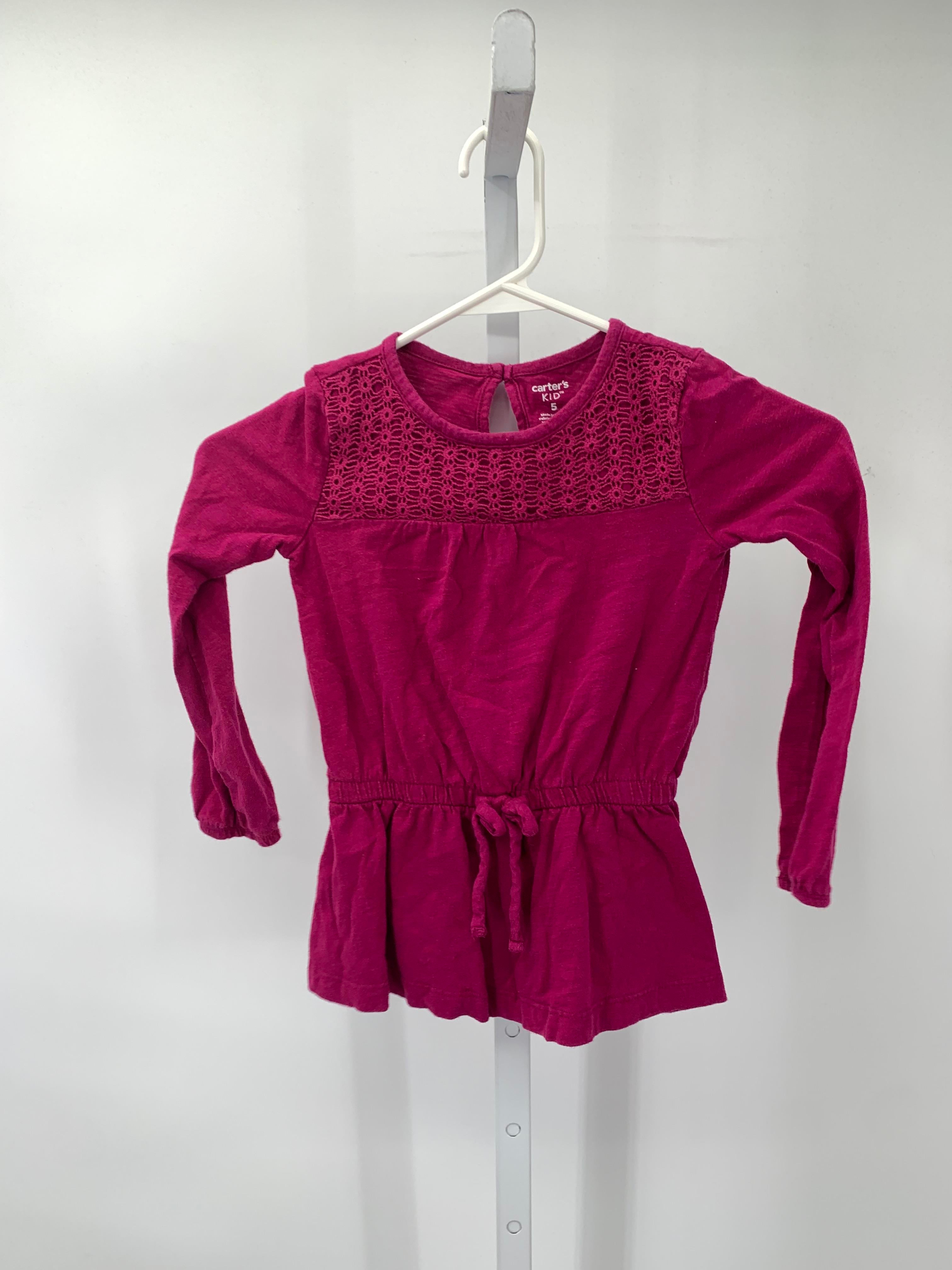 Carters Size 5 Girls Long Sleeve Shirt