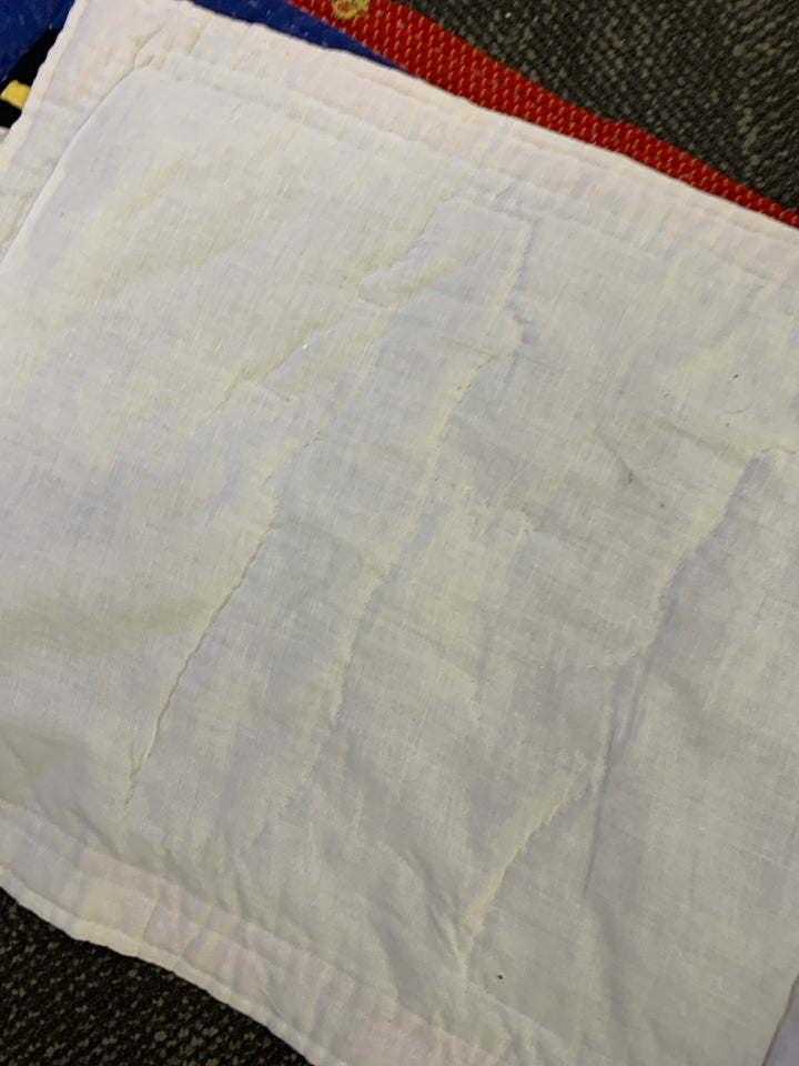 BLUE QUILTED SNOWMEN RUNNER.