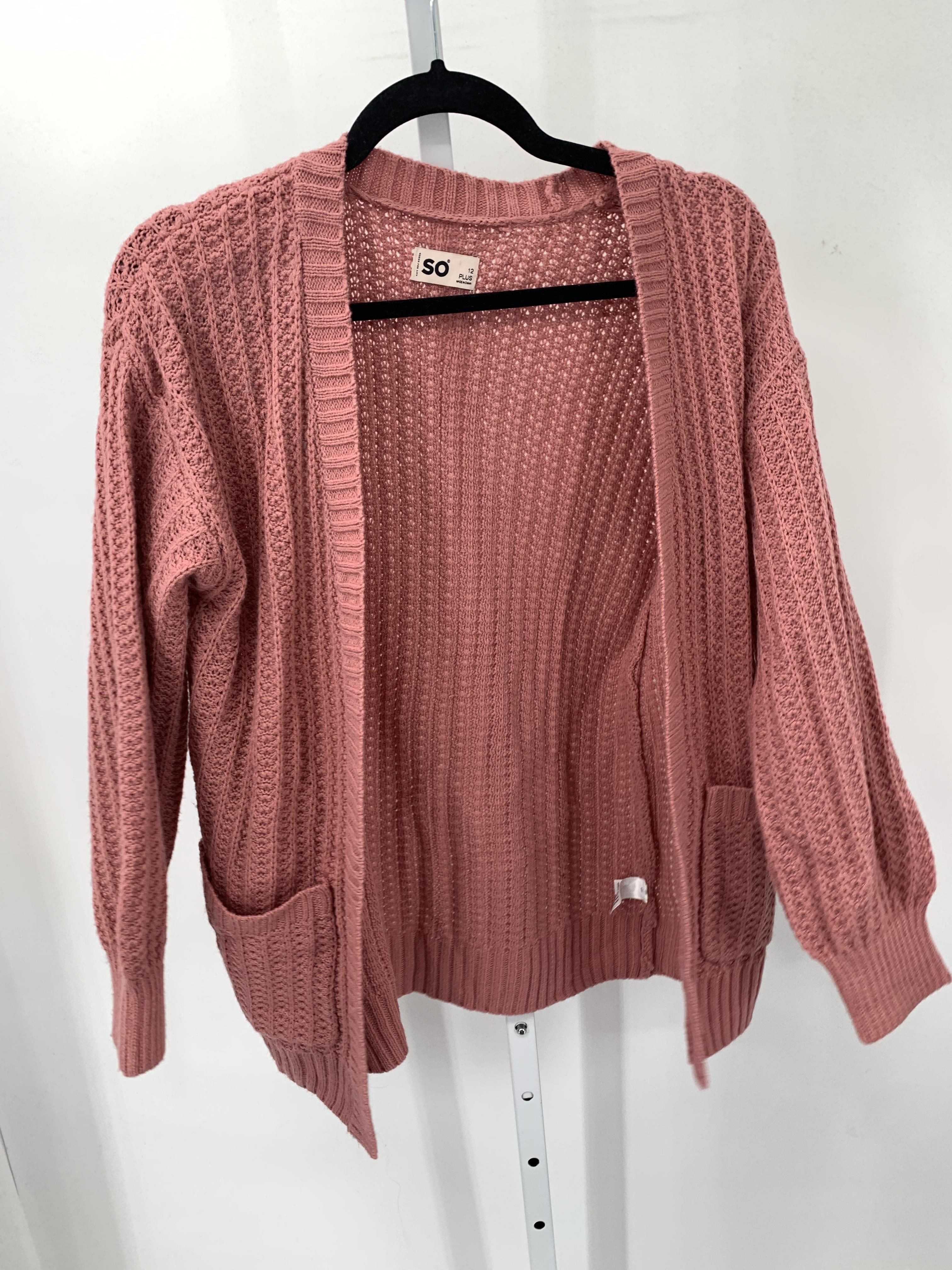 SO Size 12 Plus Girls Long Sleeve Sweater