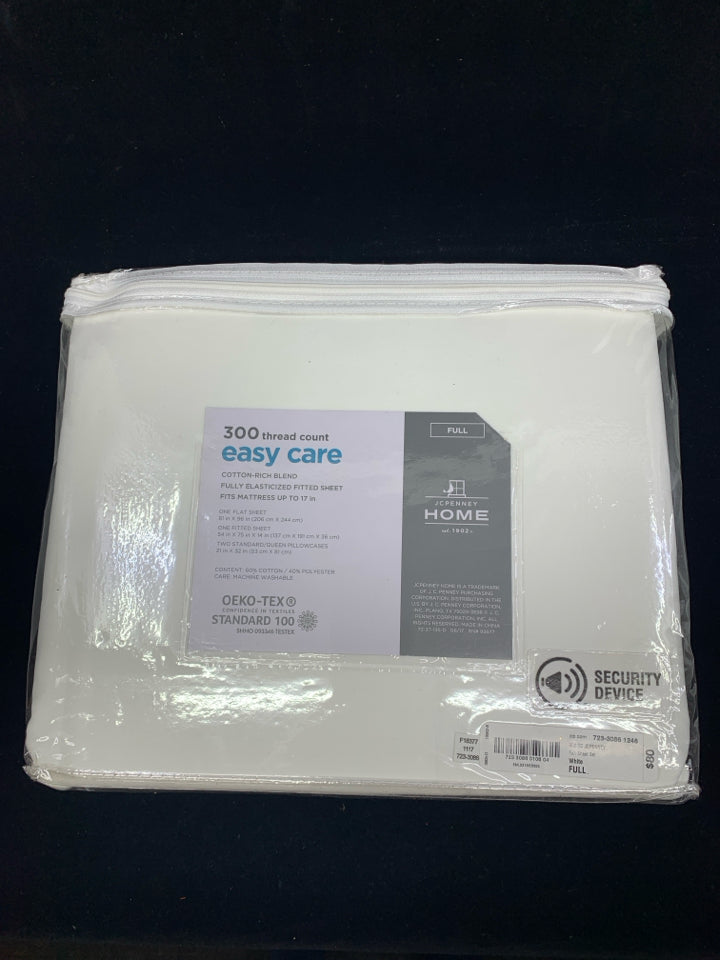 NIP WHITE FULL SIZED SHEET SET.