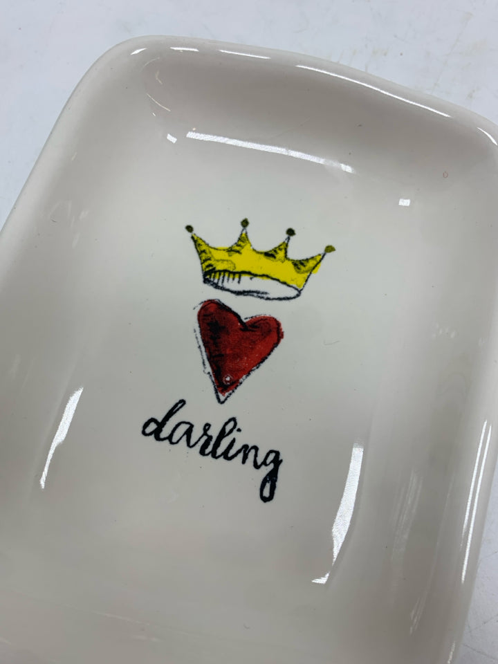 RAE DUNN "DARLING" RING HOLDER.