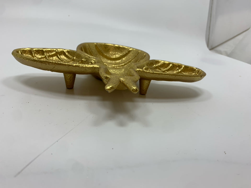 GOLD METAL BUMBLE BEE DISH.
