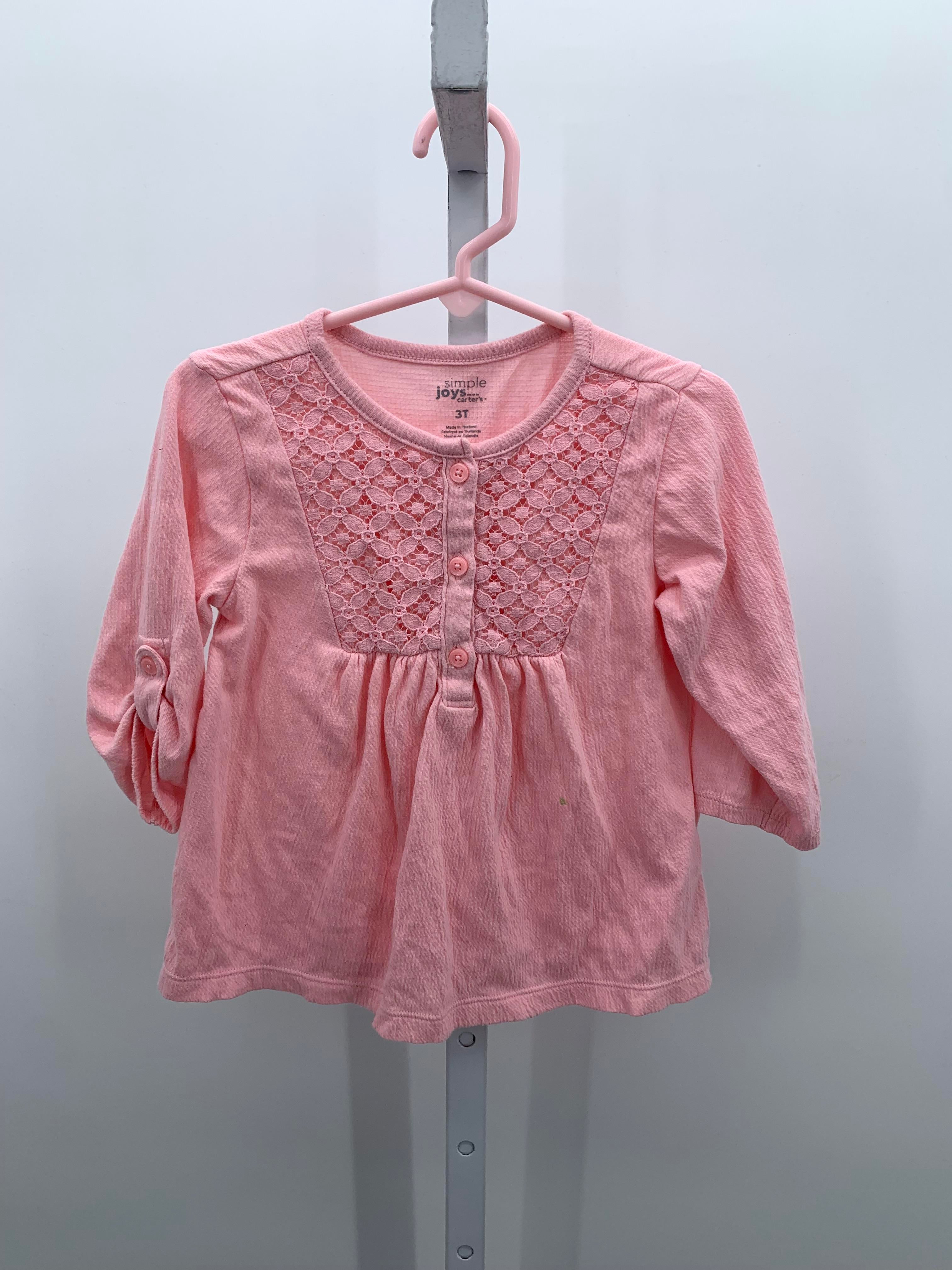 Simple Joys Size 3T Girls Long Sleeve Shirt