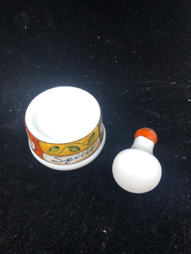 CERAMIC SPICES GRINDER MORTAR/ PESTLE.