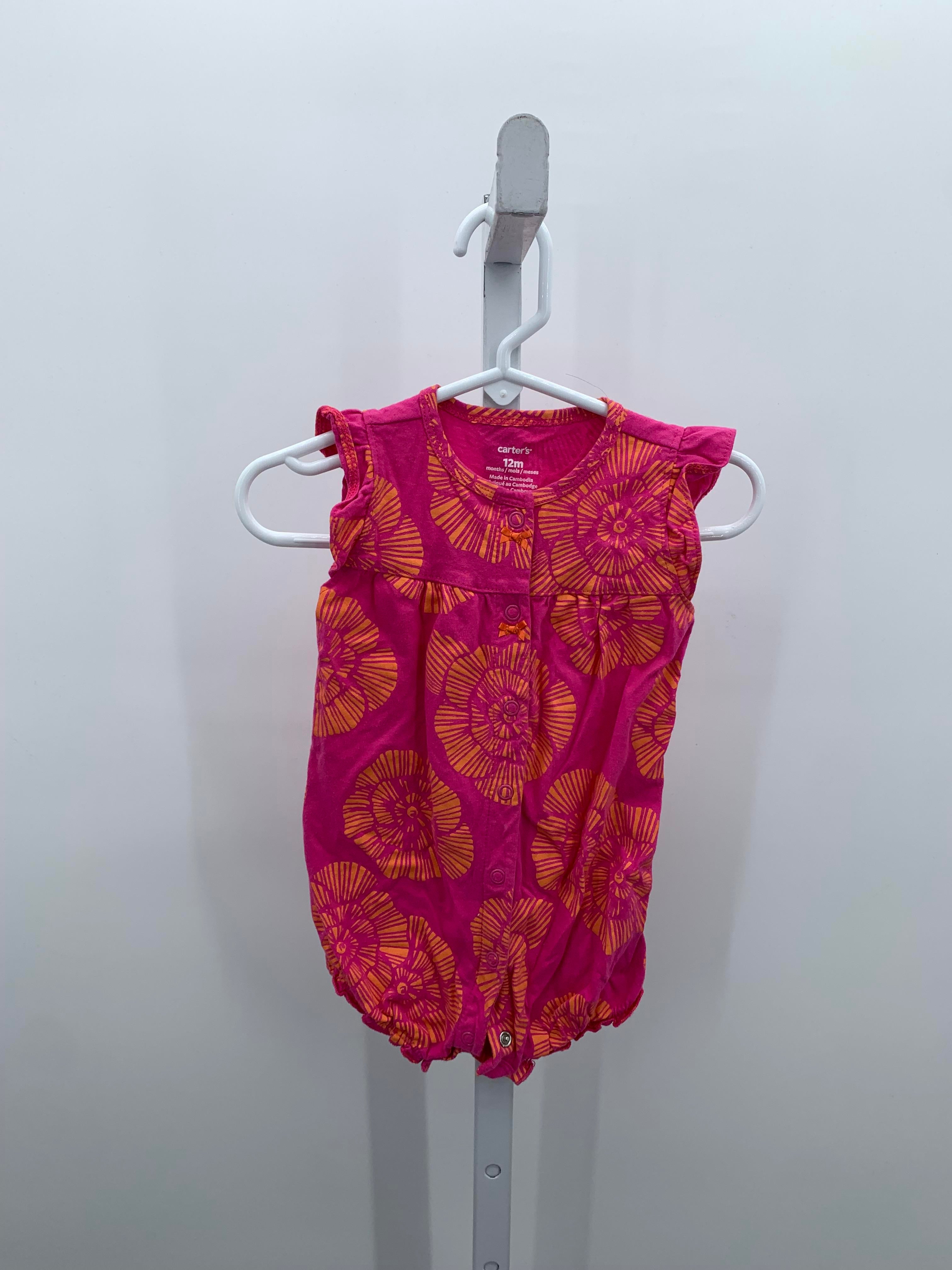 Carters Size 12 Months Girls Short Slv. Romper