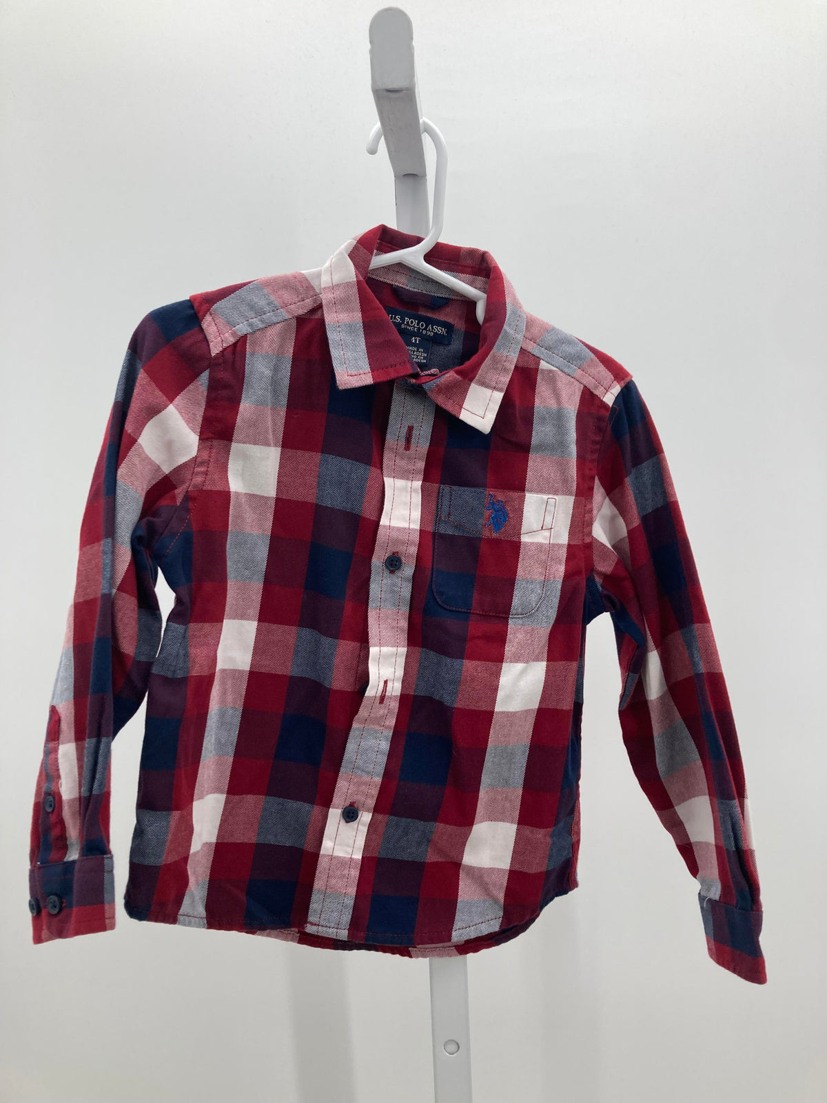 NAVY WHITE PLAID