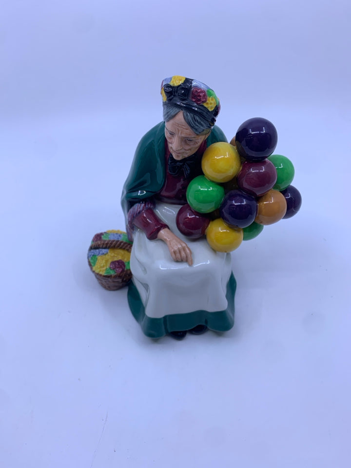 ROYAL DOULTON THE SELLER WOMAN BALLOON SELLER.