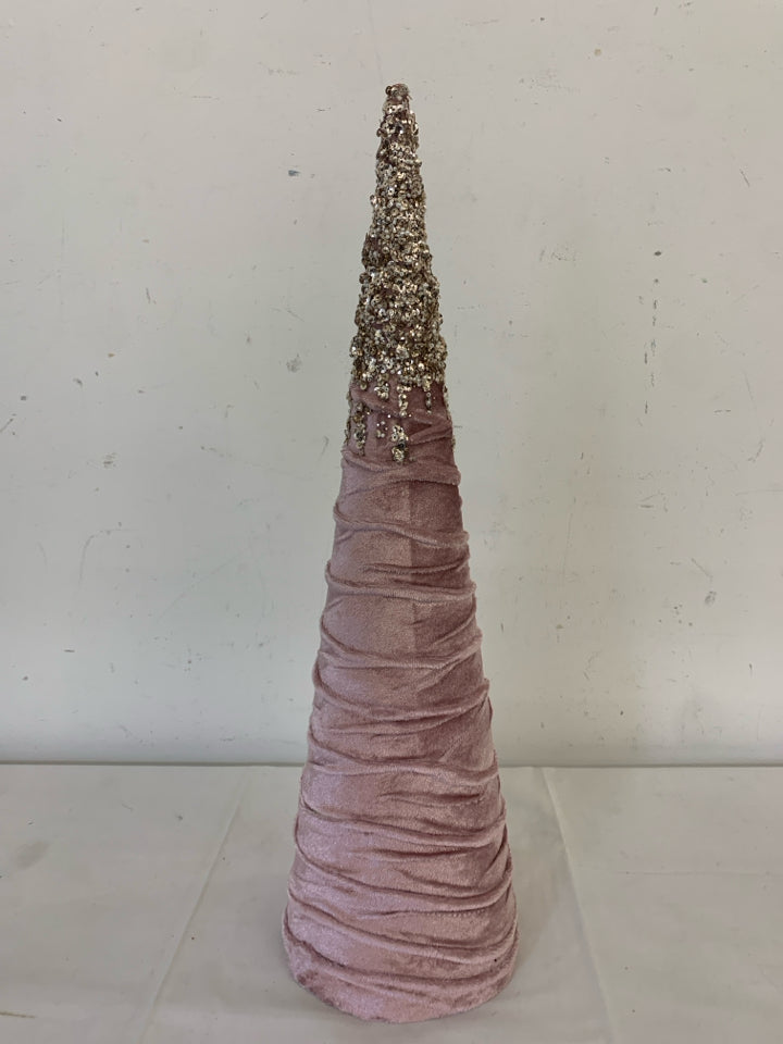 PINK VELVET+SEQUENCE CONE TREE.