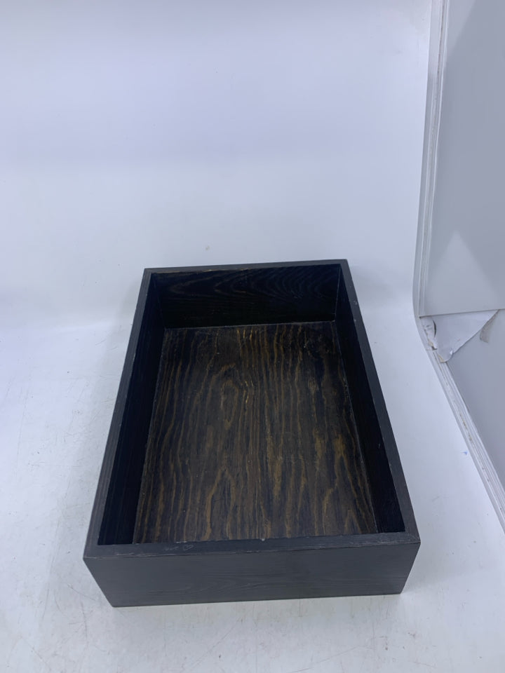 DARK WOOD TRAY.
