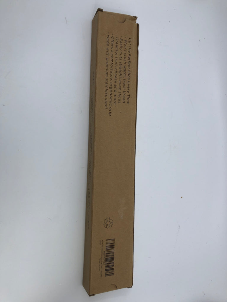 NIB WOOD BREAD BOW KNIFE