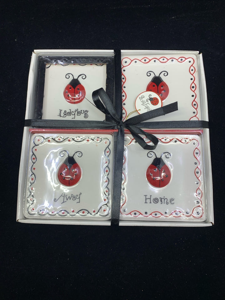 NIB LADY BUG MINI PLATE SET.