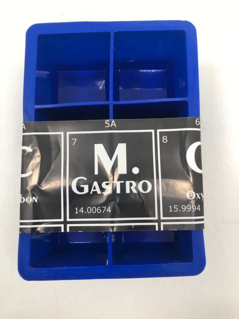 NEW 2PK SILICONE LARGE ICE BLOCK CUBE TRAYS.