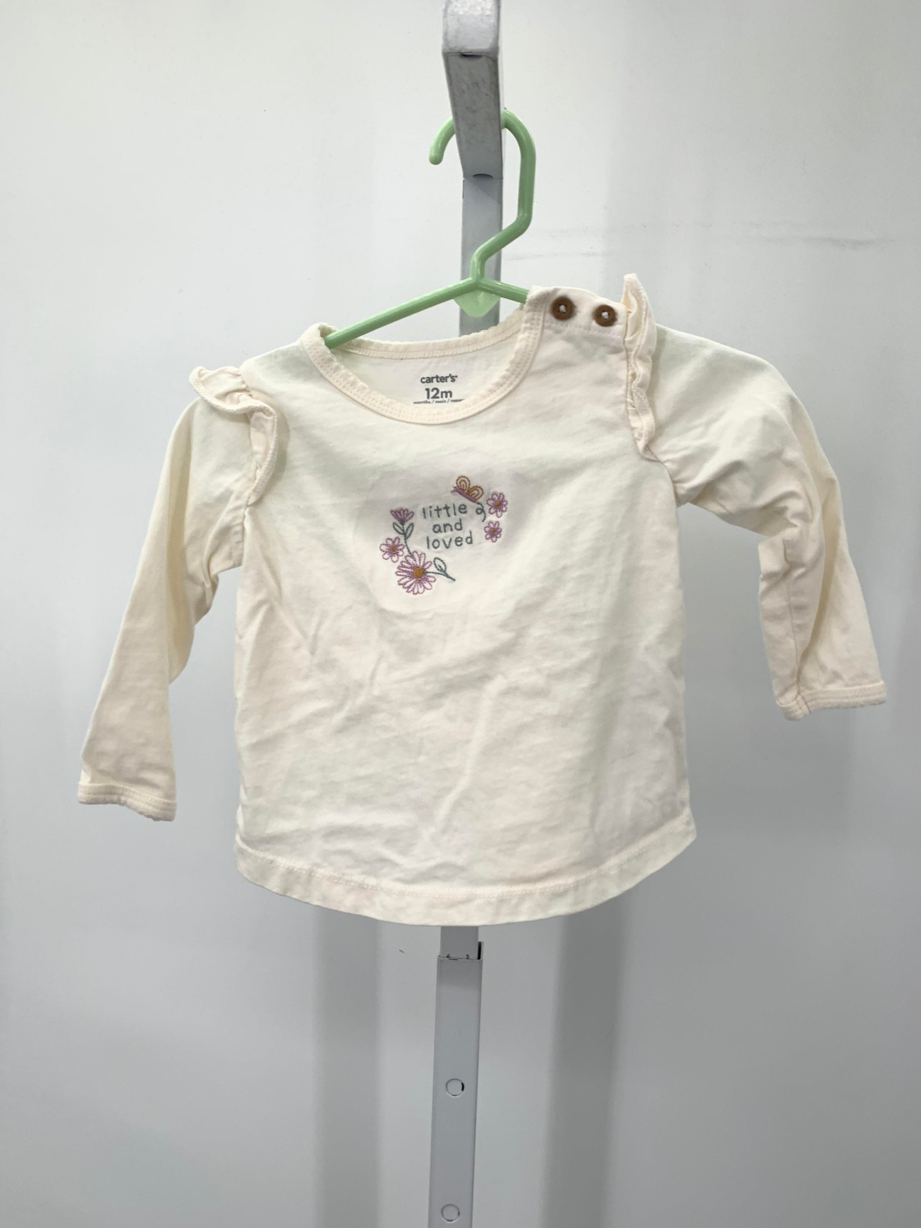 Carters Size 12 Months Girls Long Sleeve Shirt