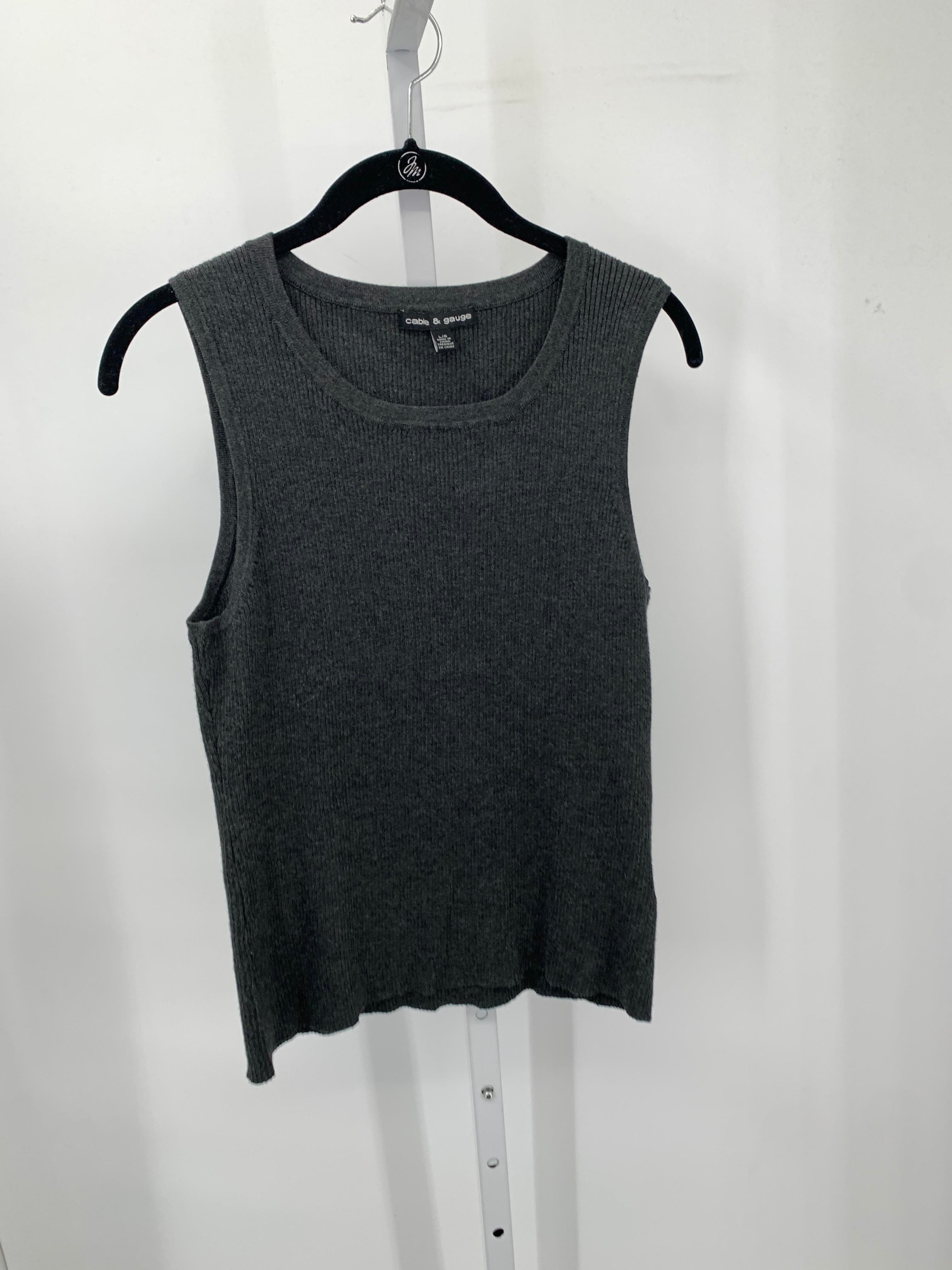 Cable & Gauge Size Large Misses Sleeveless Sweater