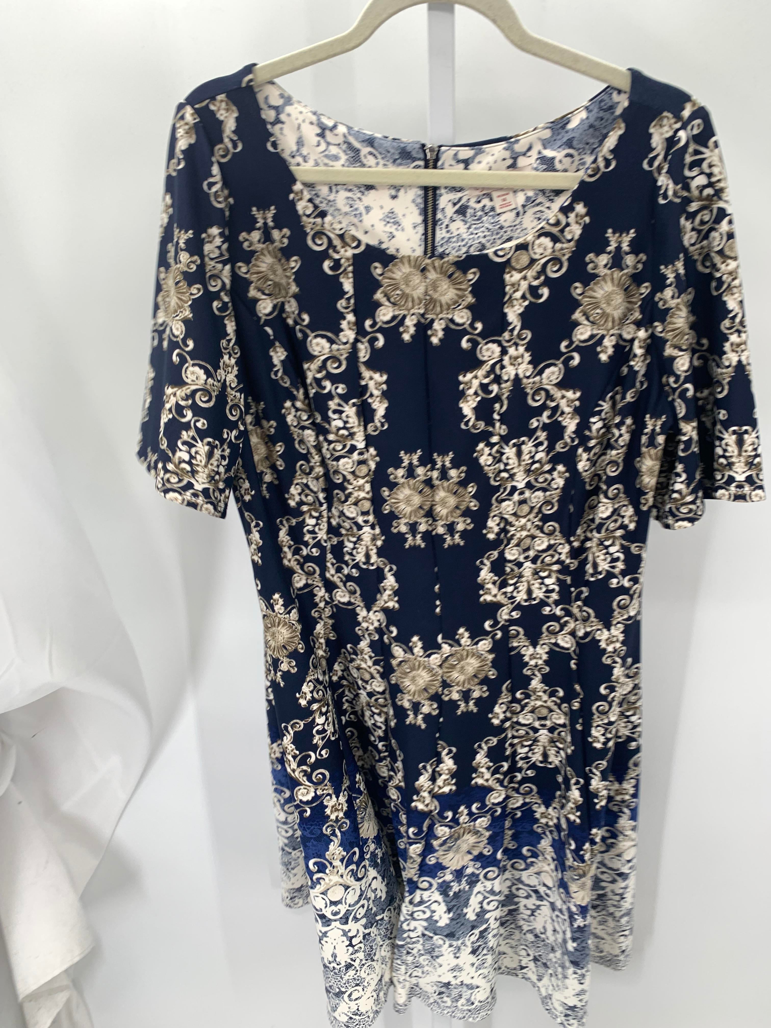 db Size 14 W Womens Short Sleeve Dress