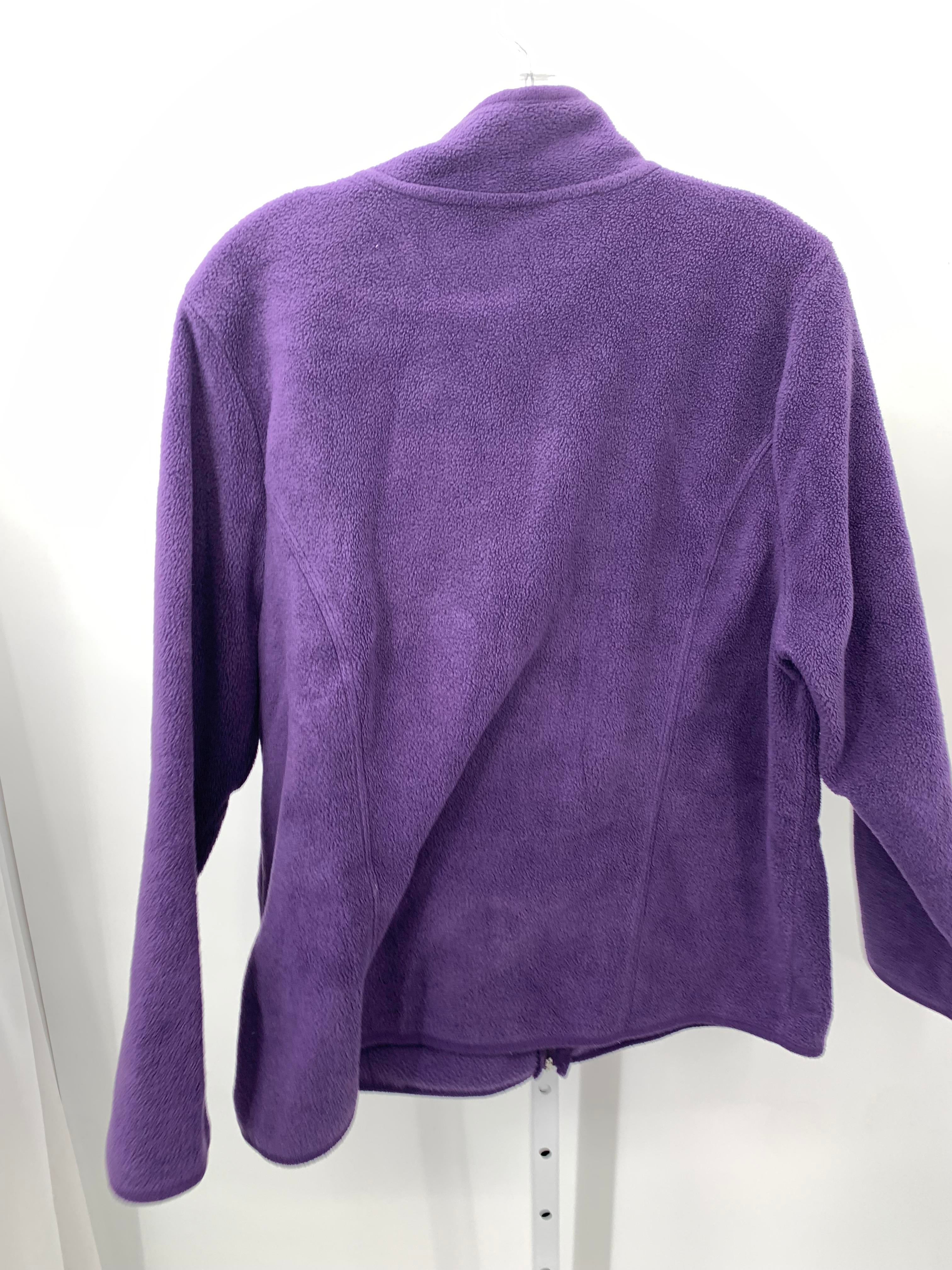Karen Scott Size X Large Petite Petite Fleece Jacket