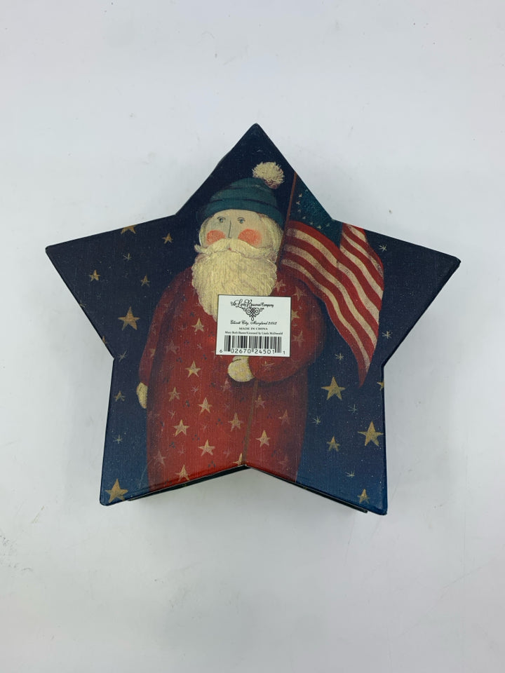 PRIMITIVE SANTA STAR GIFT BOX.