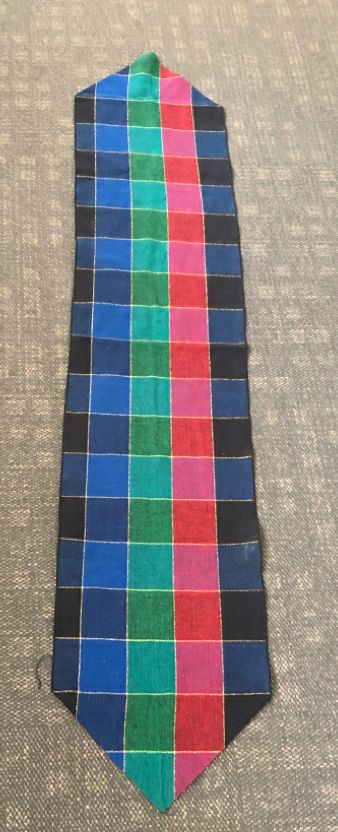 BLUE GREEN RED TABLE RUNNER.