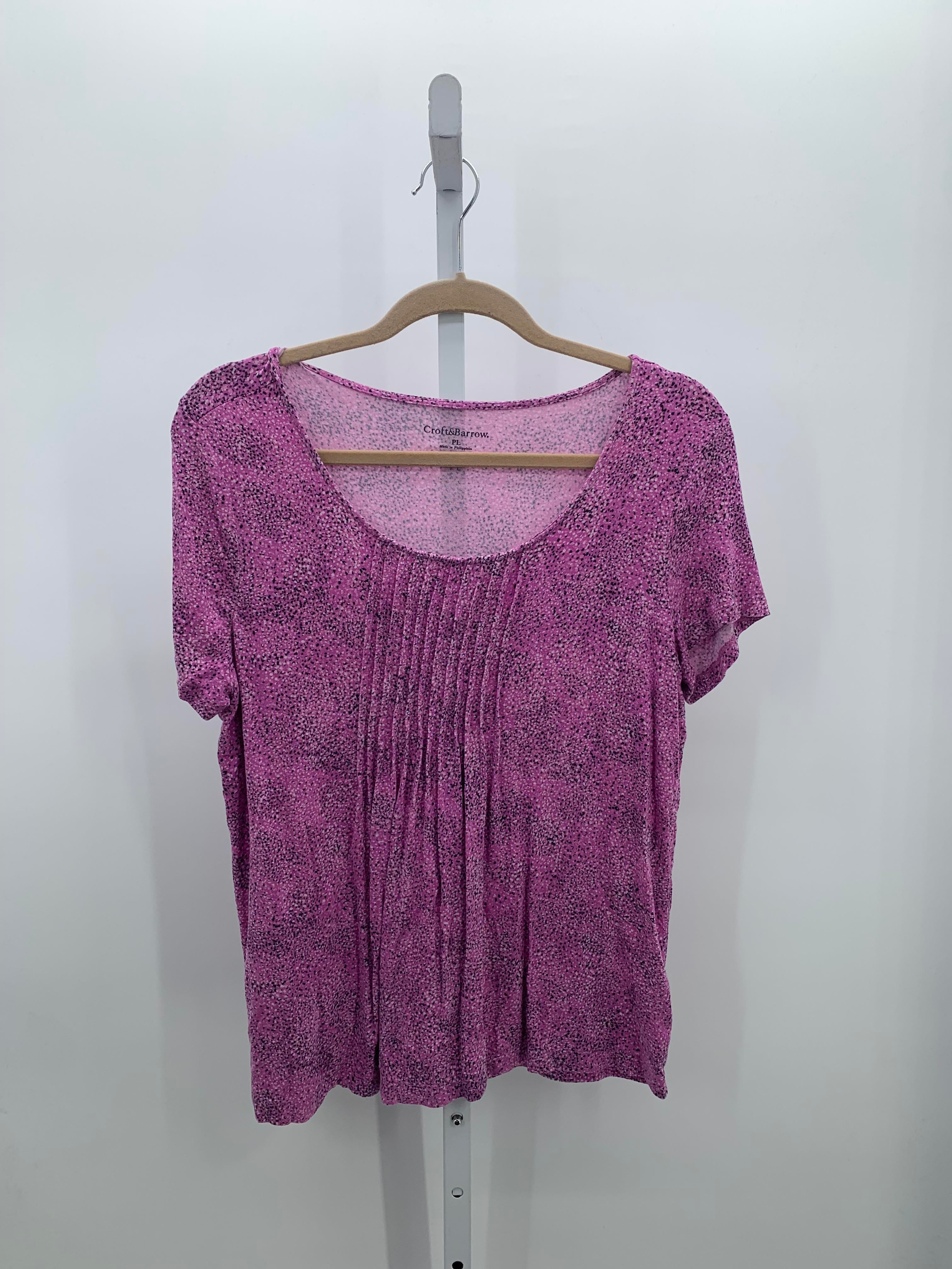 Croft & Barrow Size Large Petite Petite Short Sleeve Shirt
