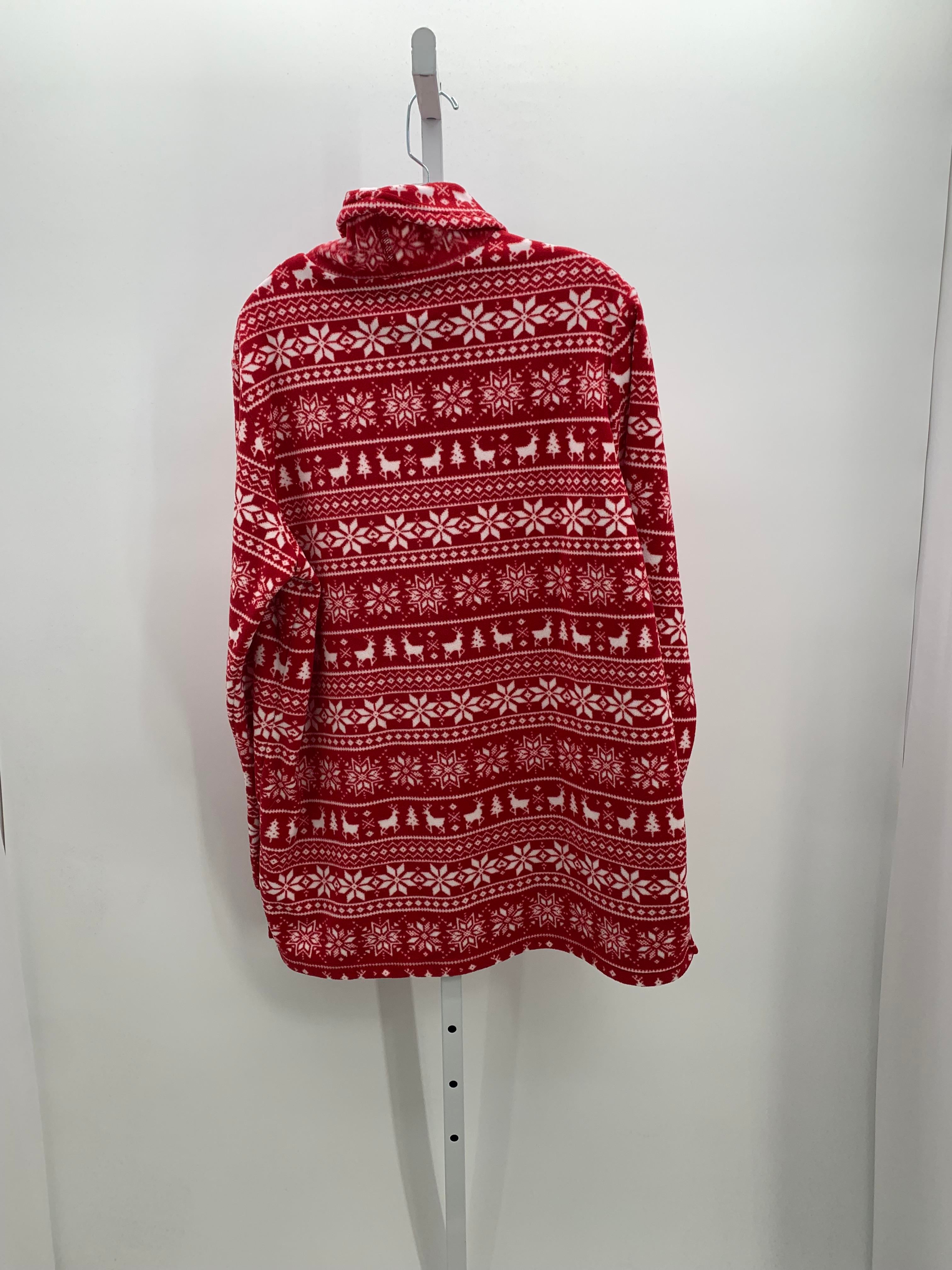 LONG SLV SHIRT FLEECE REINDEER SNOW FLAKES