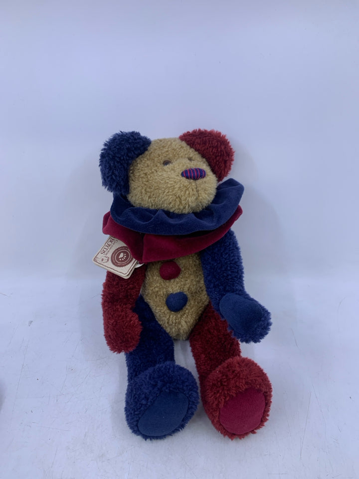 BLUE/RED CLOWN THEMED MUSIC WIND UP BOYDS BEAR.