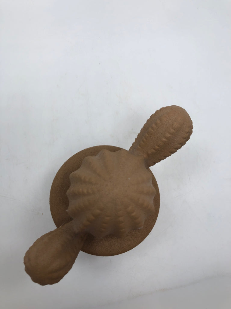 BROWN CERAMIC CACTUS.