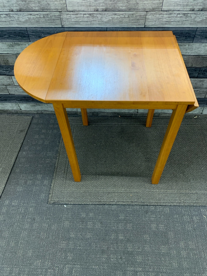 LT WOOD DROP SIDE TABLE.