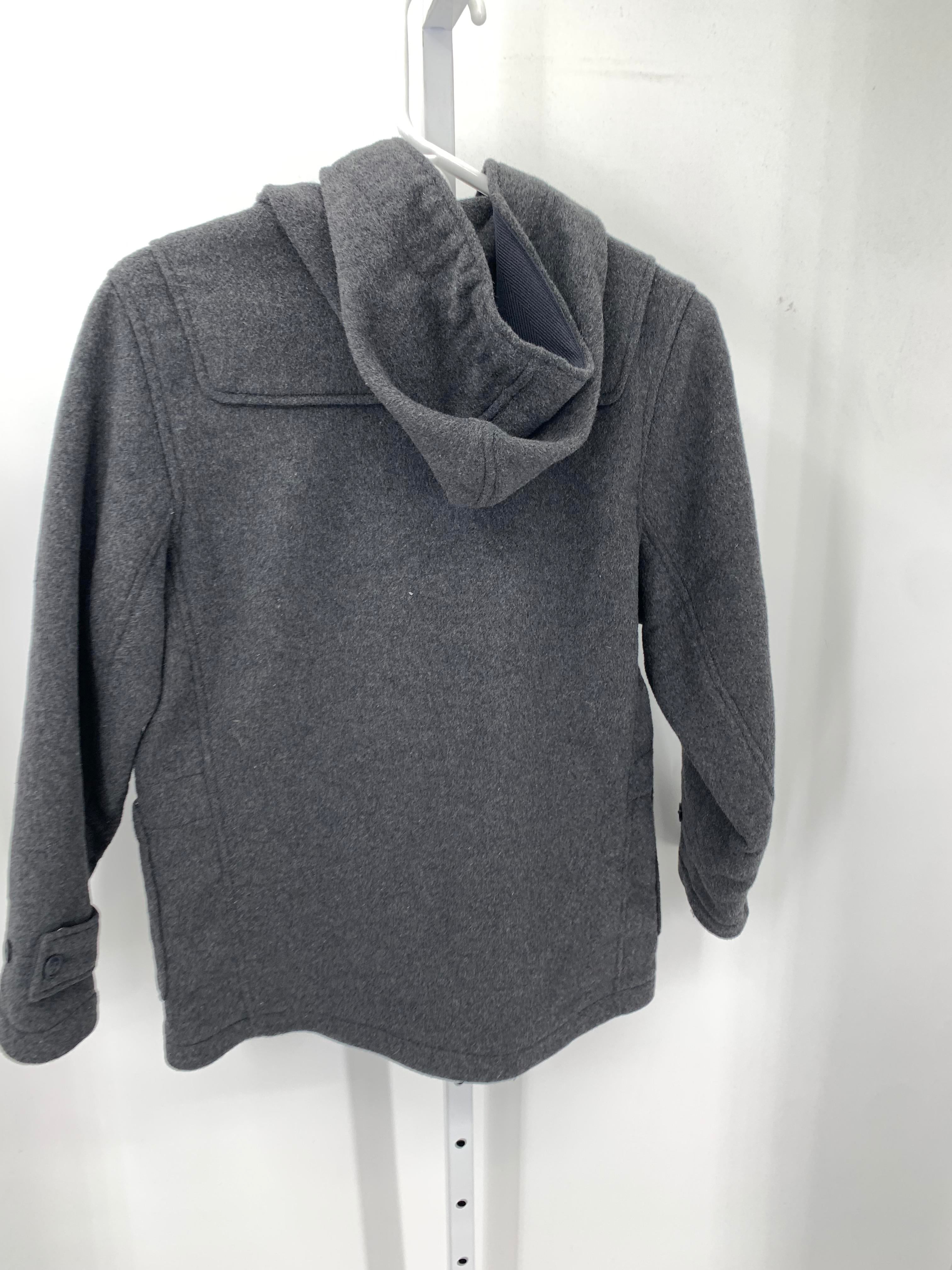 HOODED BTN DOWN WOOL BLEND