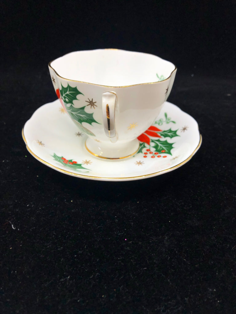 "NOEL" TEA CUP & SAUCER-QUEENE ANNE.