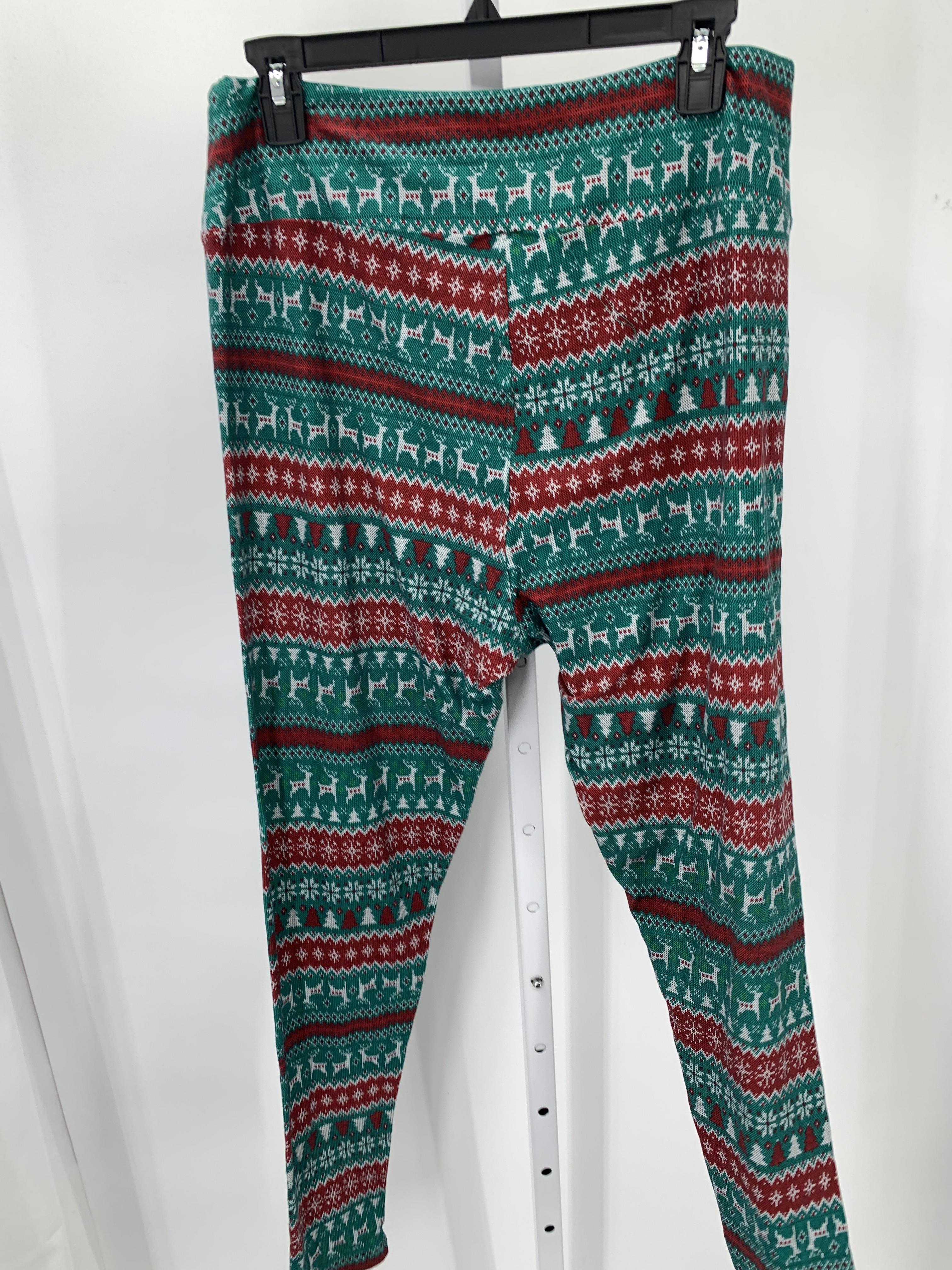 LEGGINGS RED WHITE PATTERN.