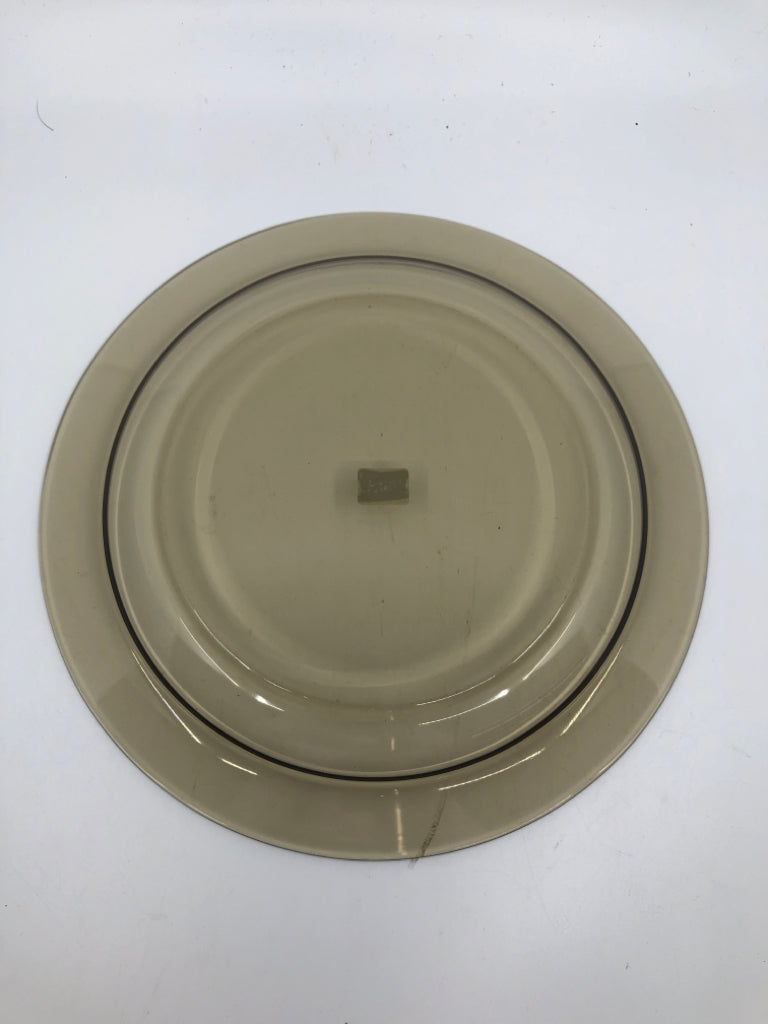 20 PC ARCOROC SMOKE GLASS SRV 4 DISH SET.