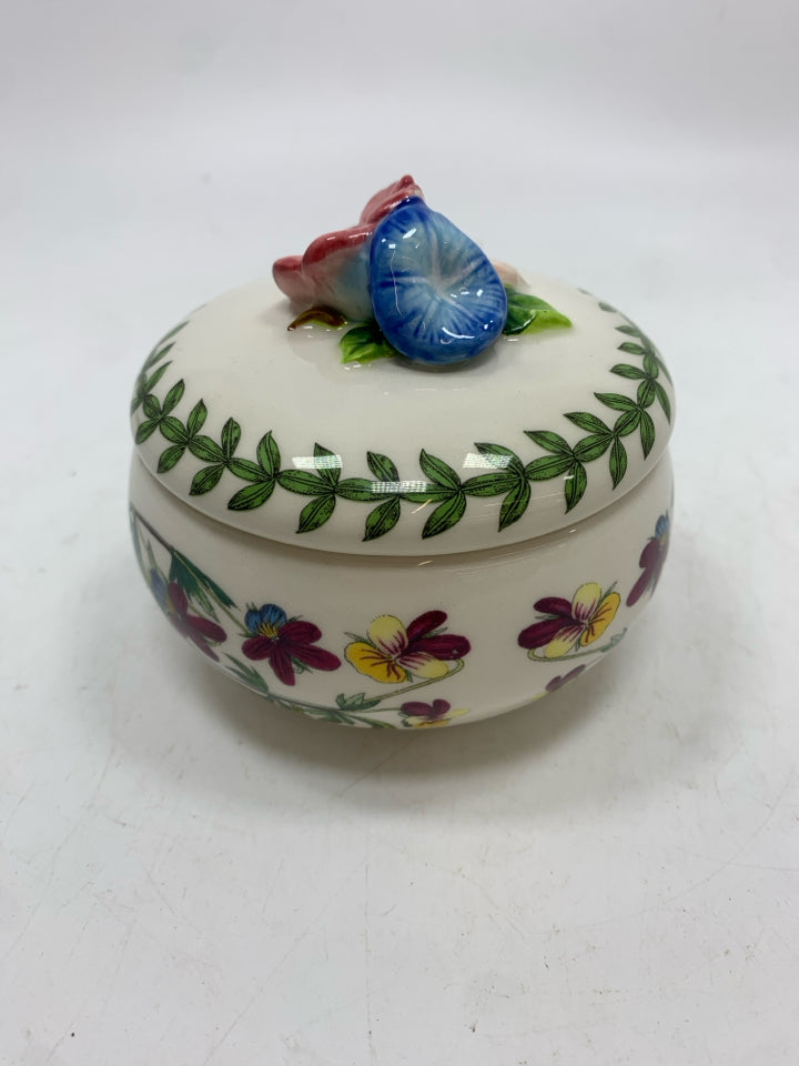 PORTMEIRION GARDEN BOUQUET CERAMIC BOX.