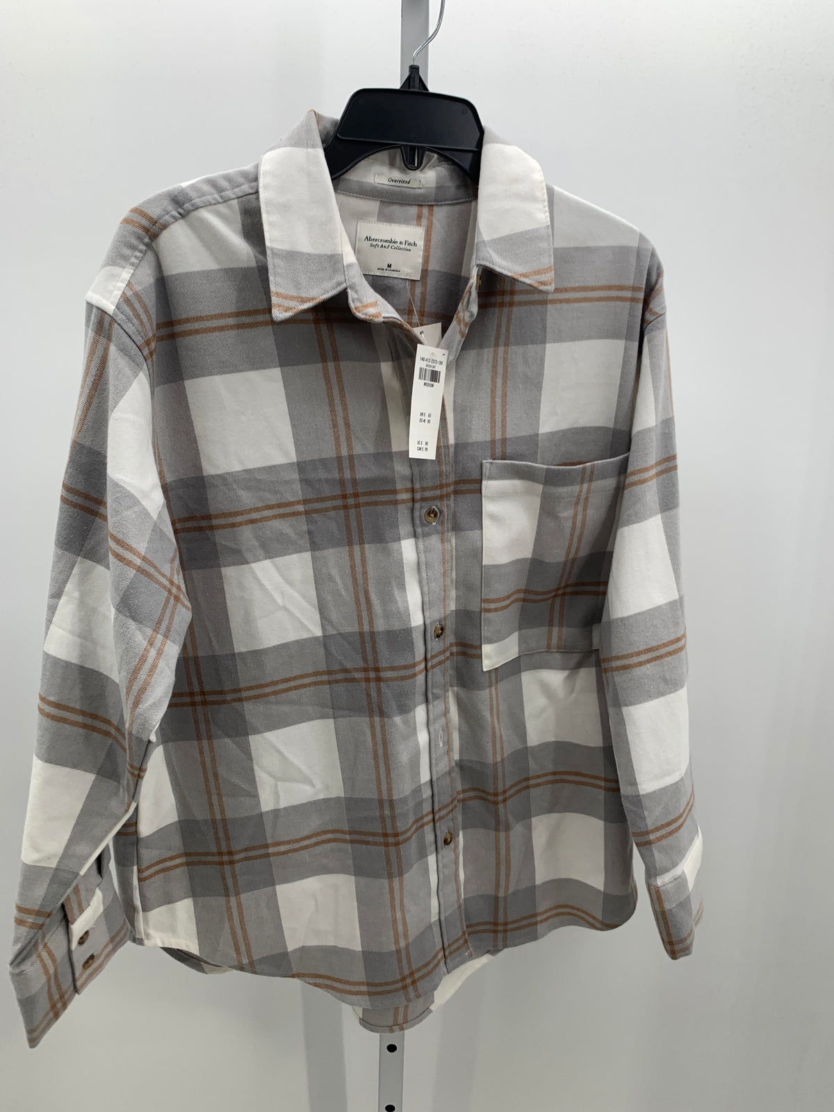 NEW PLAID BTN DOWN
