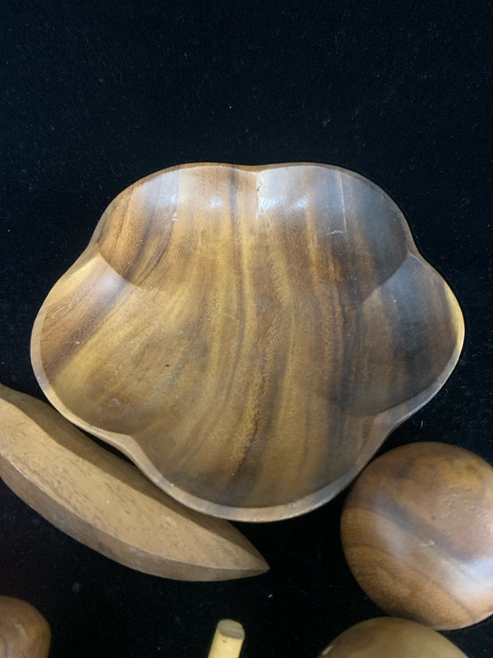 VTG WOOD FRUIT + BOWL
