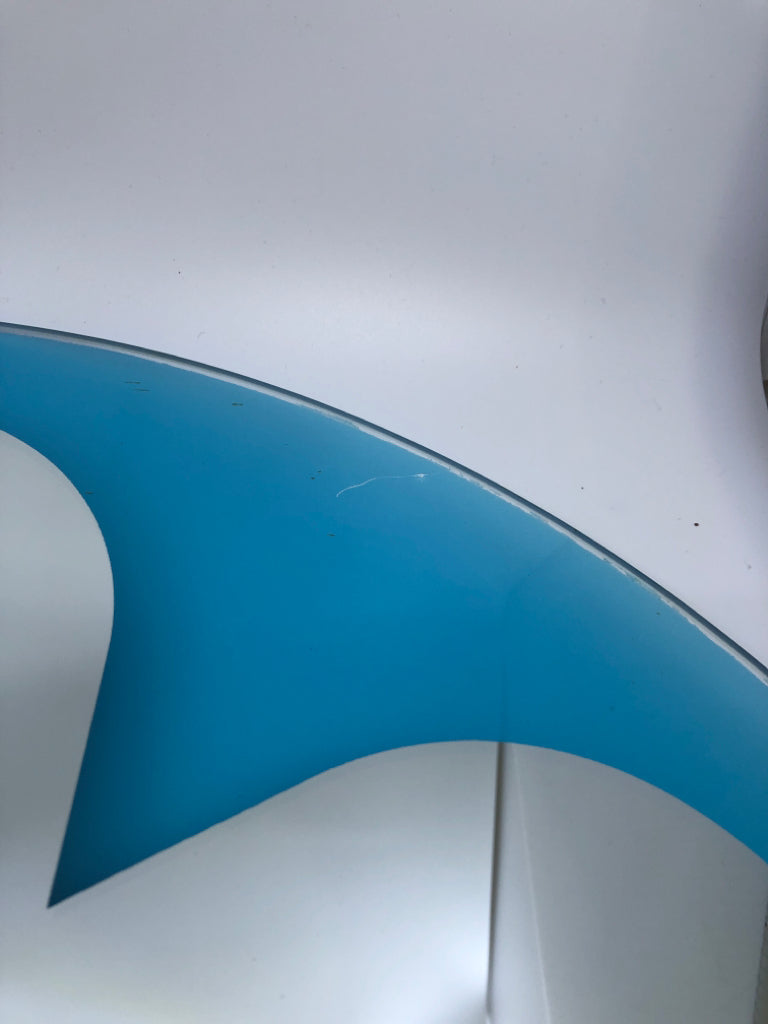 BLUE FLOWER CIRCLE MIRROR BDI OLA BY ANDREA RUGGIERO.