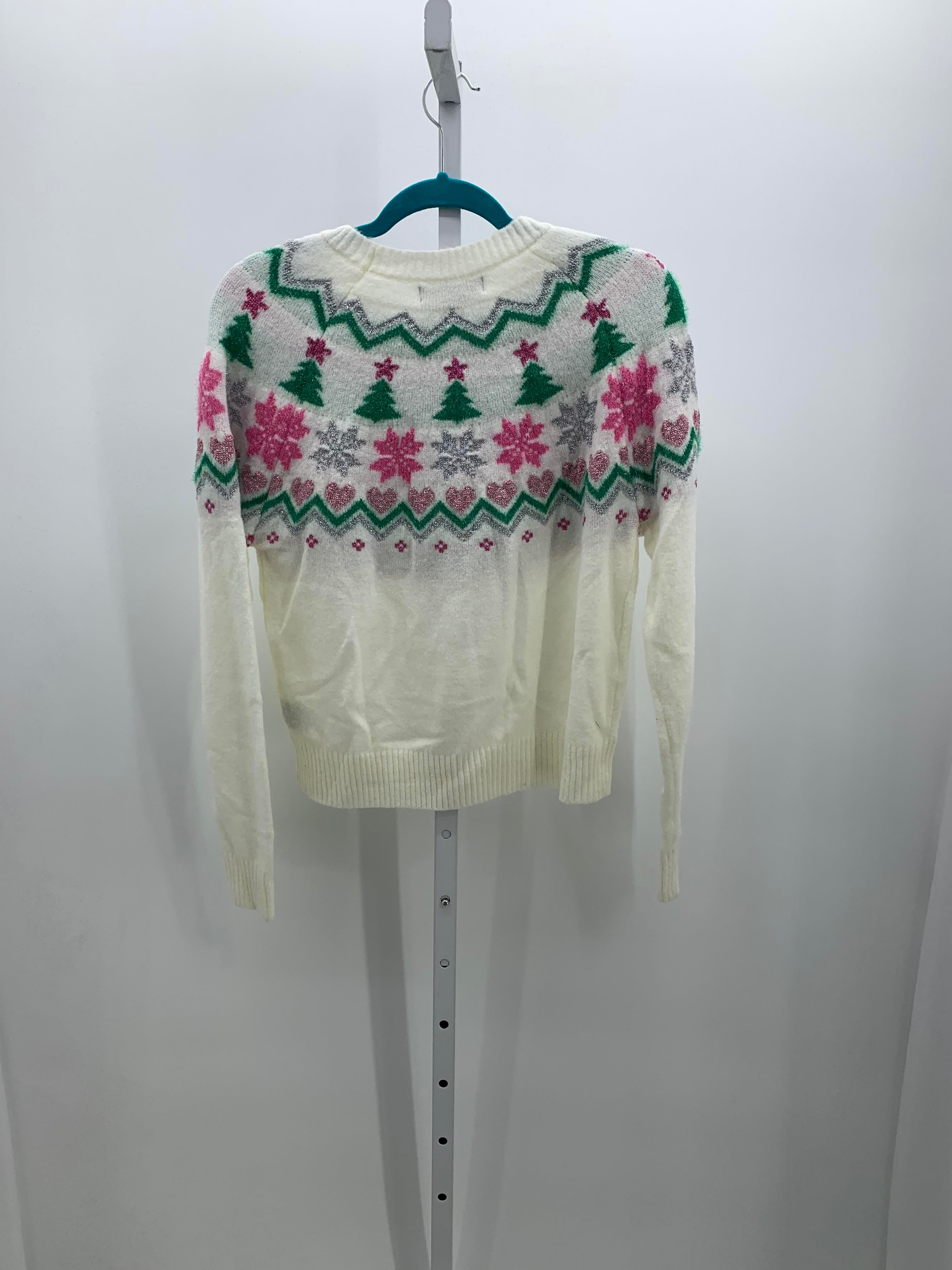NEW LONG SLV SWEATER XMAS TREES.